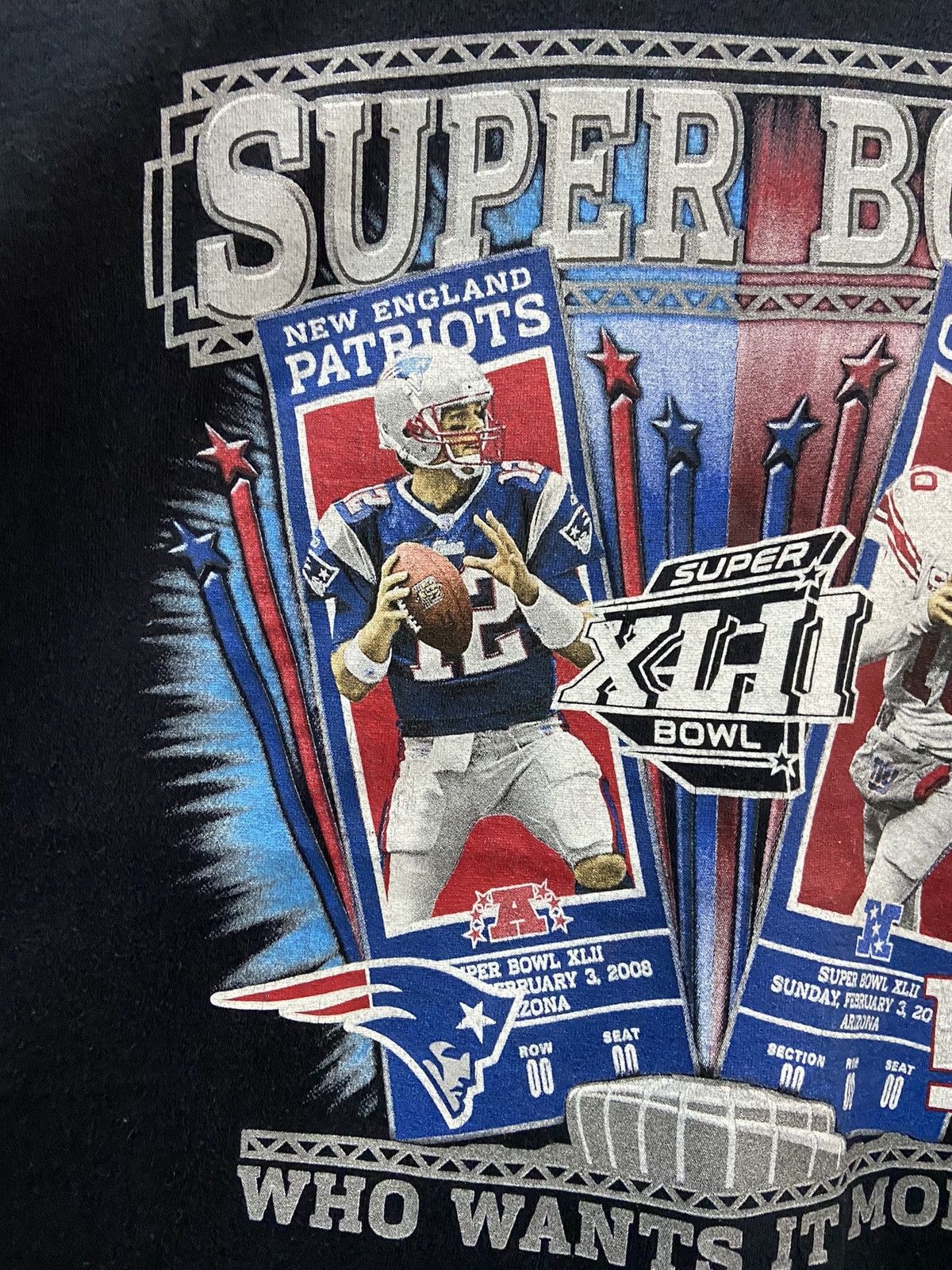 NFL NFL SUPERBOWL NY vs PATRIOTS SUPER XL-II BOWL 2008 TEE SHIRT Size US XXL / EU 58 / 5 - 2 Thumbnail