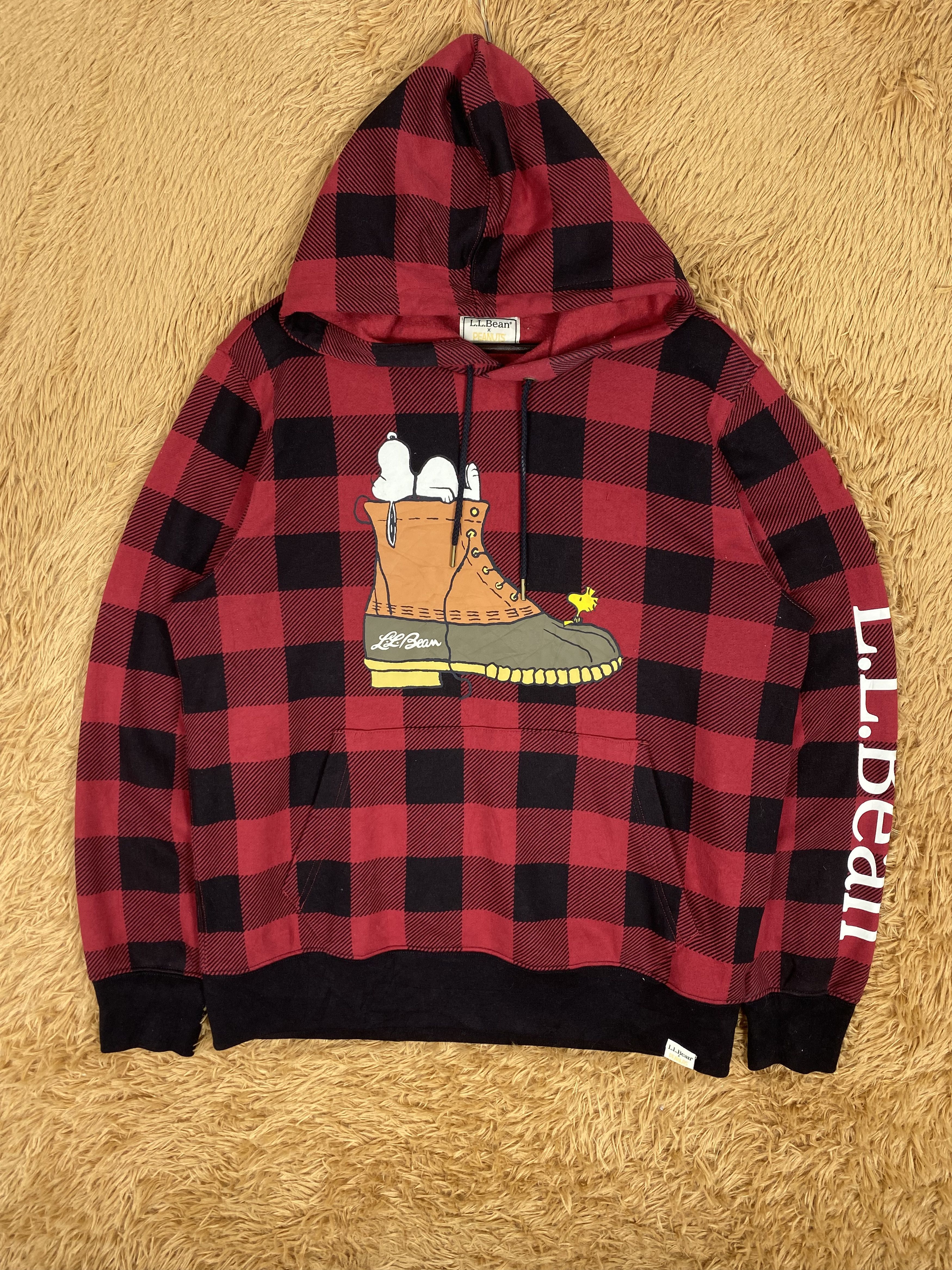 L.L. Bean Vintage LL Bean X Peanuts Checkered Hoodie PS0159 Size US M / EU 48-50 / 2 - 1 Thumbnail