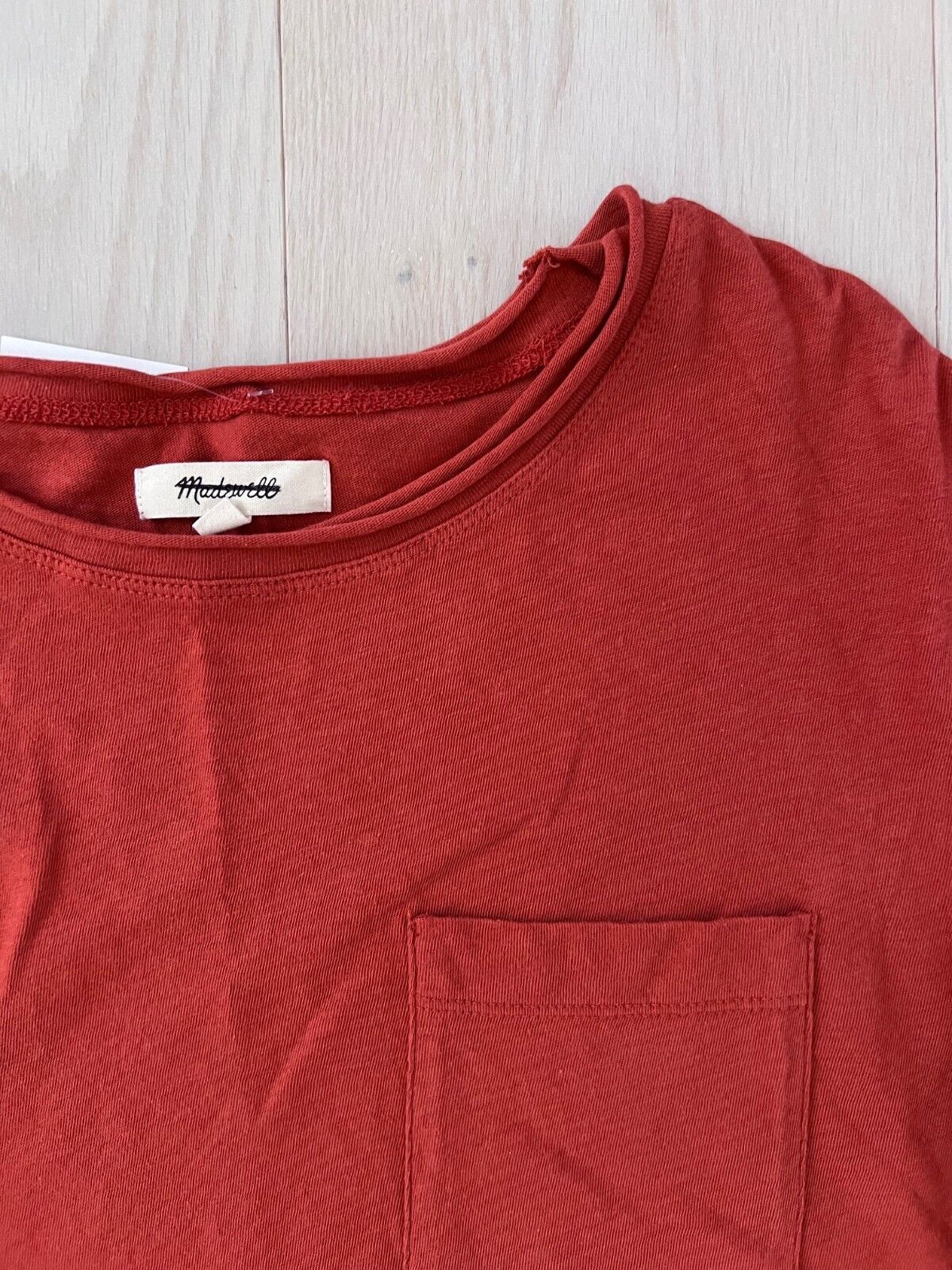 Madewell Madewell Cotton Pocket Tee Orange ( XXS ) Size US XXS / EU 40 - 2 Thumbnail