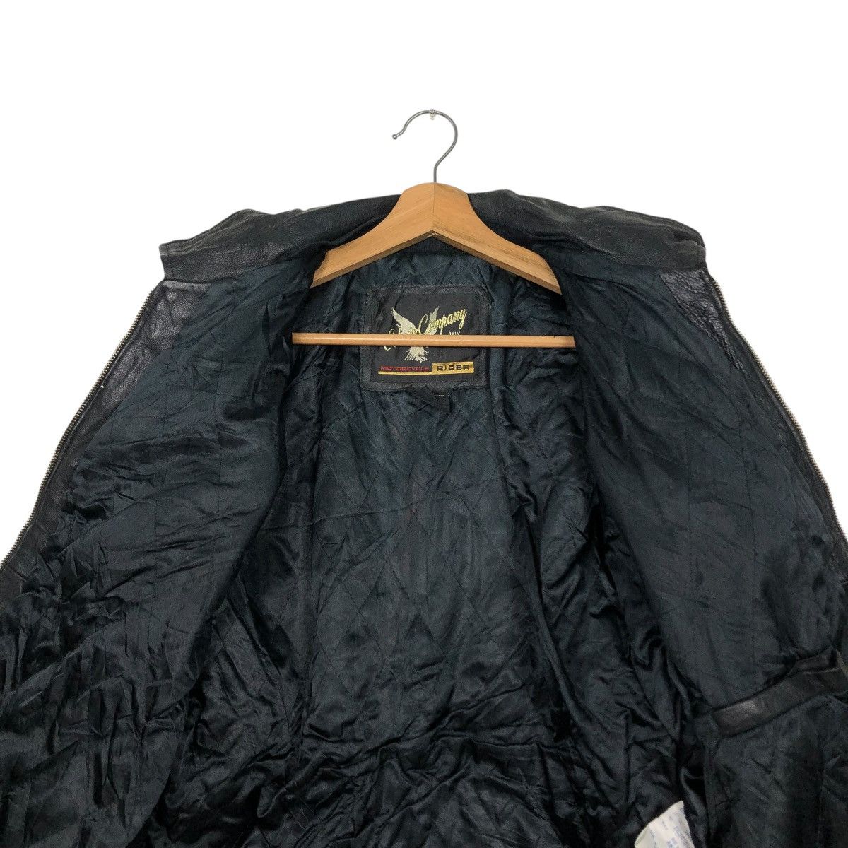 Edwin 🔥VINTAGE MOTORCYCLE RIDER LEATHER JACKET EDWIN COMPANY Size US L / EU 52-54 / 3 - 17 Thumbnail