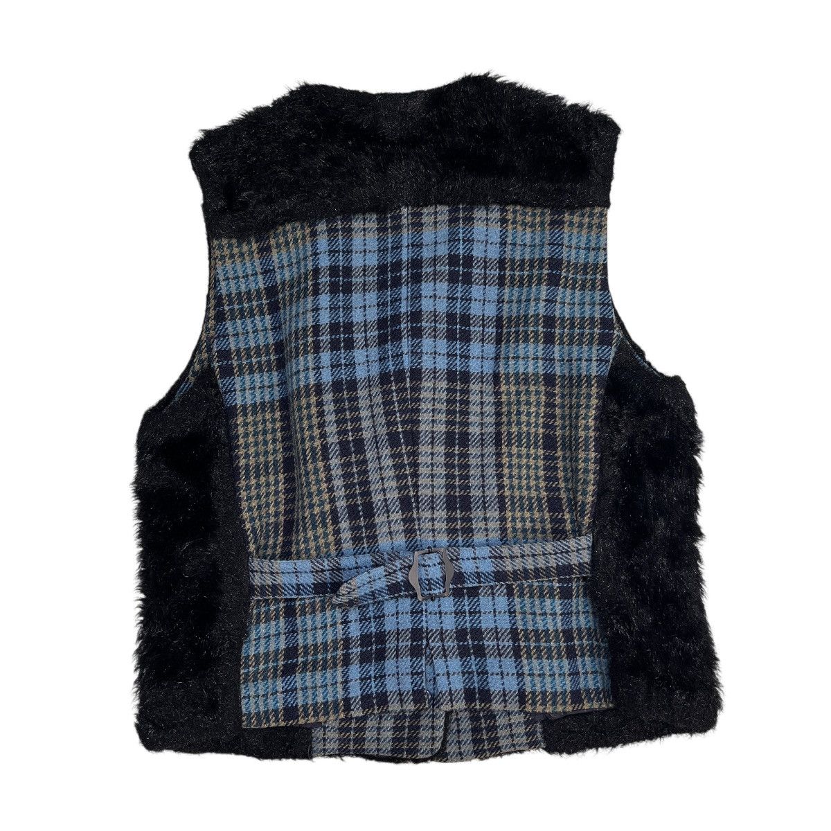 Issey Miyake Issey Miyake Tsumori Chisato Design Faux fur Check vest Size US M / EU 48-50 / 2 - 2 Thumbnail