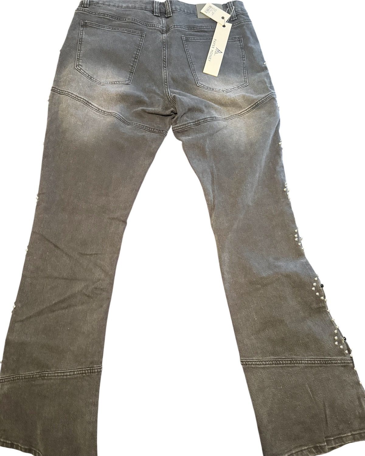 Paper Denim & Cloth Paper Money Rocker Grey Flare Denim — Size 38 — New w/ Tags Size US 38 / EU 54 - 2 Thumbnail