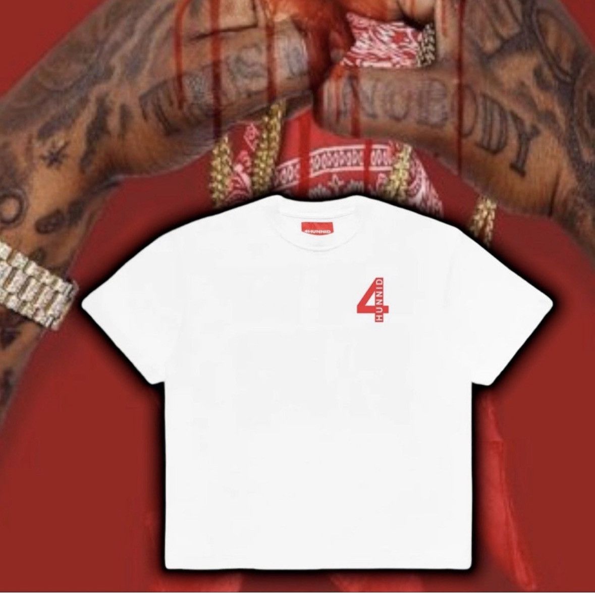 4HUNNID 🆕 SLiM 400 🕊️ MeMoRiaL TeE 👕 YG 👌🏾👐🏾 4HuNNiT Size US M / EU 48-50 / 2 - 2 Thumbnail