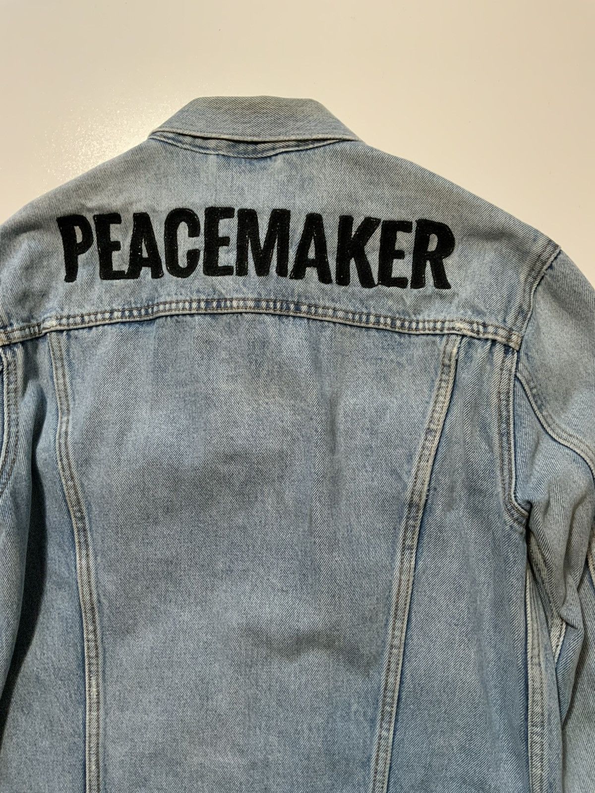 Levi's Levis Peacemaker Embroidered Denim Jean Trucker Jacket Size US M / EU 48-50 / 2 - 6 Thumbnail
