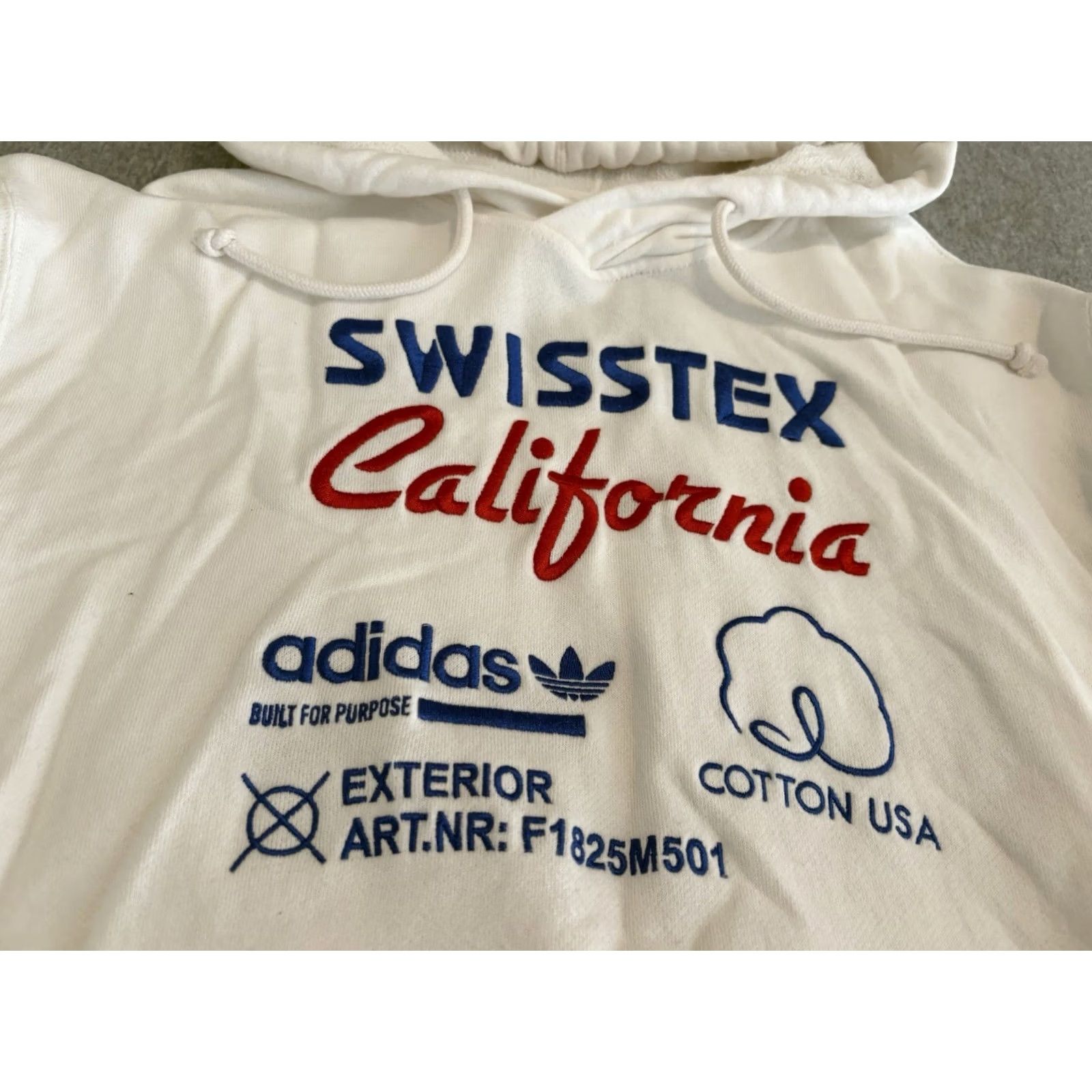 Adidas Adidas White Hoodie Pullover Sweater Medium Men Cotton USA California Swisstex Size M Size US M / EU 48-50 / 2 - 2 Thumbnail