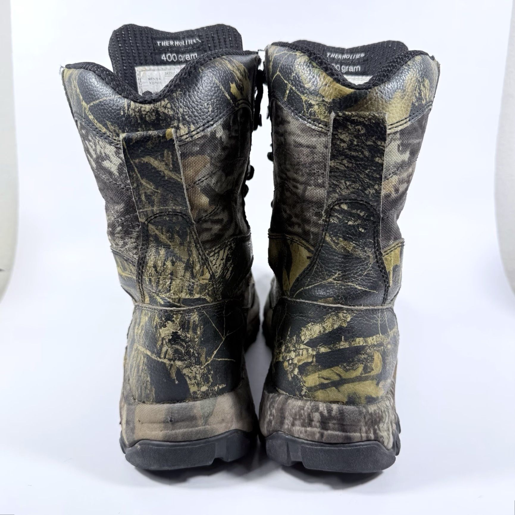 Vintage Irish Setter Boots Men Hunting Waterproof 9D Camouflage Thermolite 600 Gram Green Leather Boots 3237102 Size US 9 / EU 42 - 4 Thumbnail