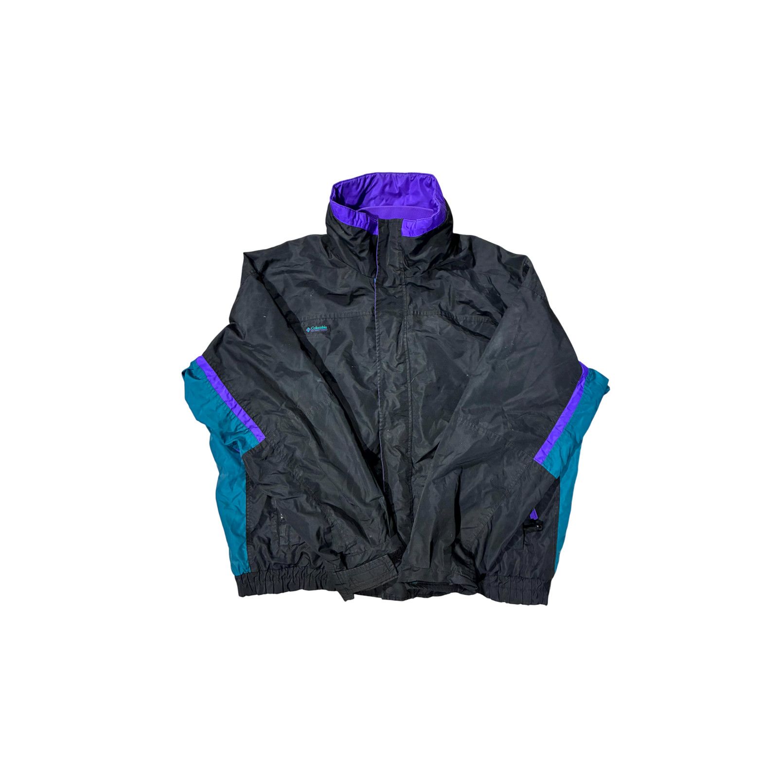 Columbia Columbia Bugaboo Windbreaker Black, Purple & Green Jacket Size US XL / EU 56 / 4 - 1 Thumbnail