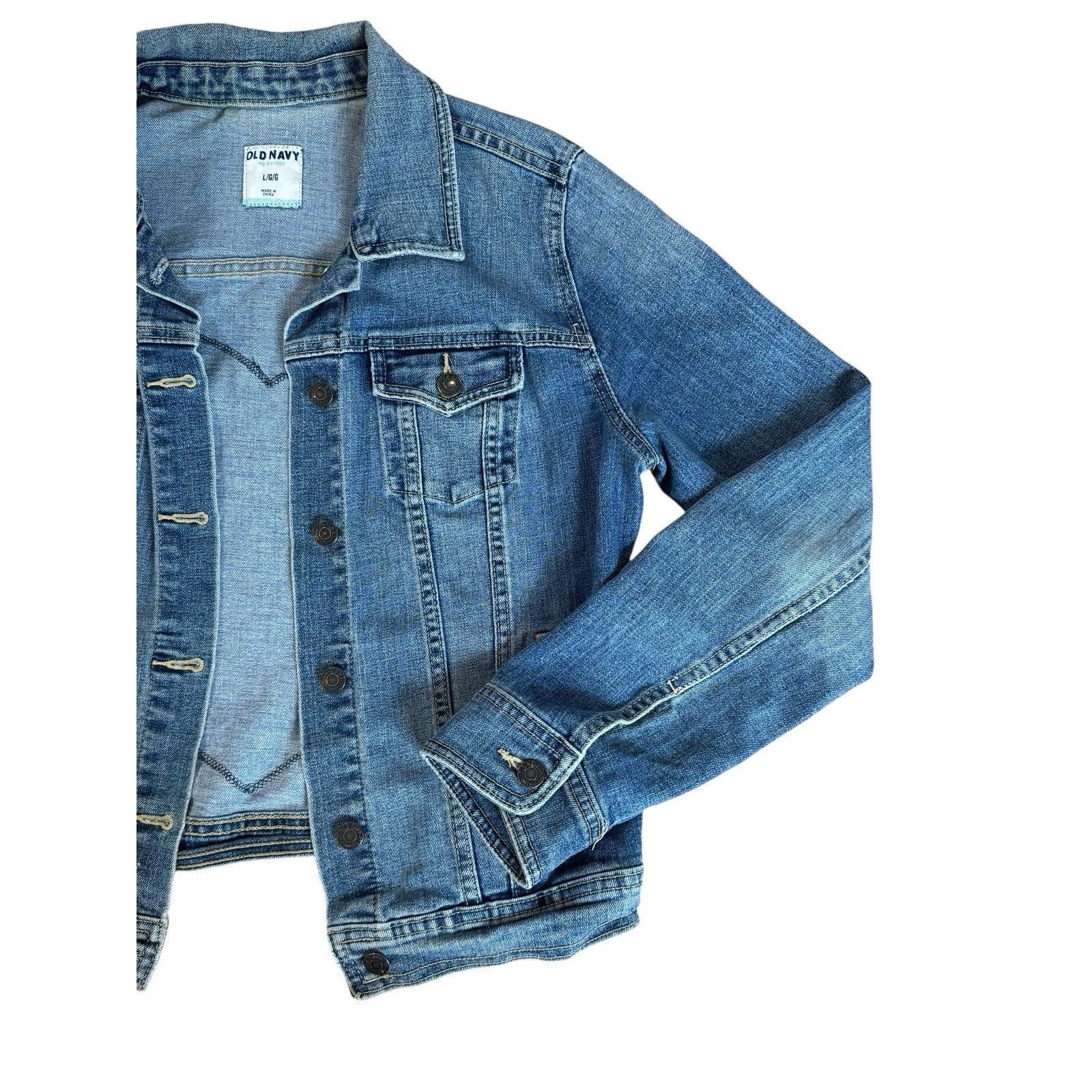 Old Navy BARBIE Pink Heart Rhinestone Denim Jacket Upcycled Retro L Size L / US 10 / IT 46 - 5 Thumbnail