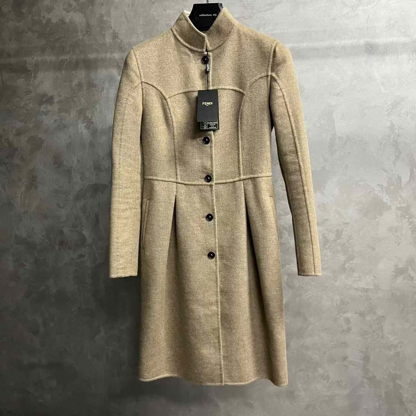 Fendi Fendi Stand Collar Wool Long Coat Size S / US 4 / IT 40 - 1 Thumbnail