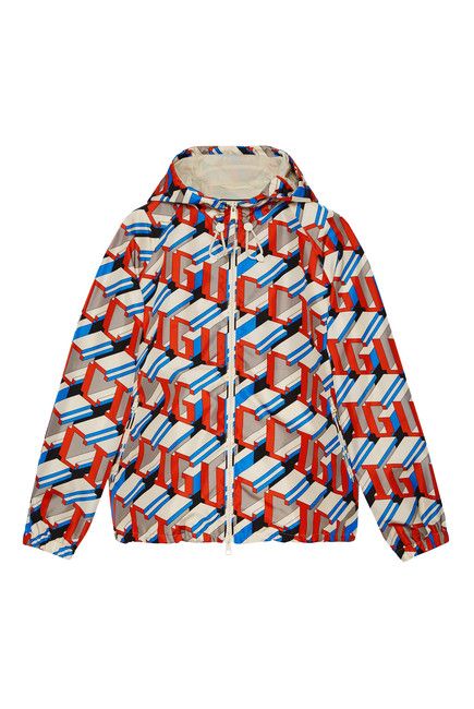 Gucci o1s1wg110225 Pixel Print Nylon Jacket in Multicolor Size US M / EU 48-50 / 2 - 1 Thumbnail