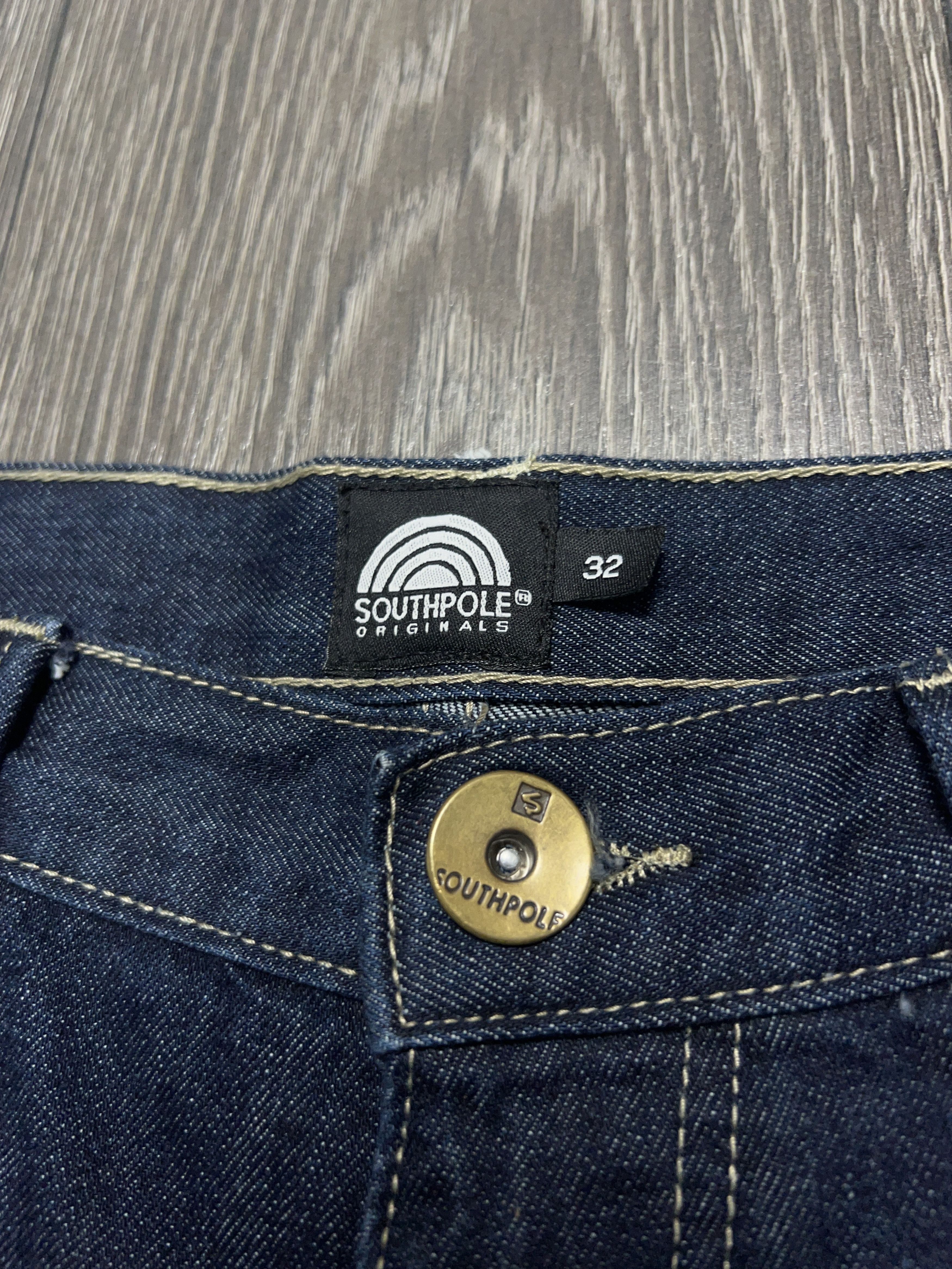 Southpole Mens Script Denim Jeans Pants Big Logo Embroidery Size 32 Size US 32 / EU 48 - 11 Thumbnail