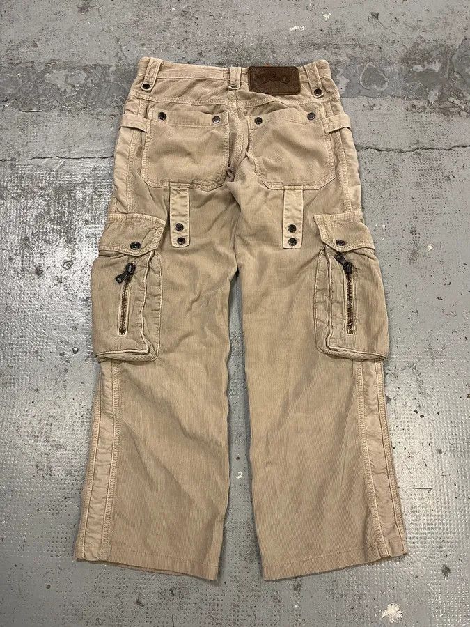 Dolce & Gabbana AW2004 Dolce & Gabbana Beige Corduroy Multi-Pocket Cargo Pants Size 26" / US 2 / IT 38 - 8 Thumbnail