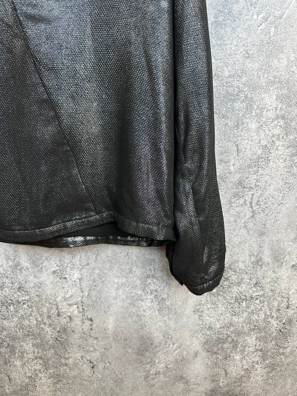 Reiss REISS Maja Metallic Wrap Blouse Shimmer LS Evening Top Size L / US 10 / IT 46 - 9 Thumbnail