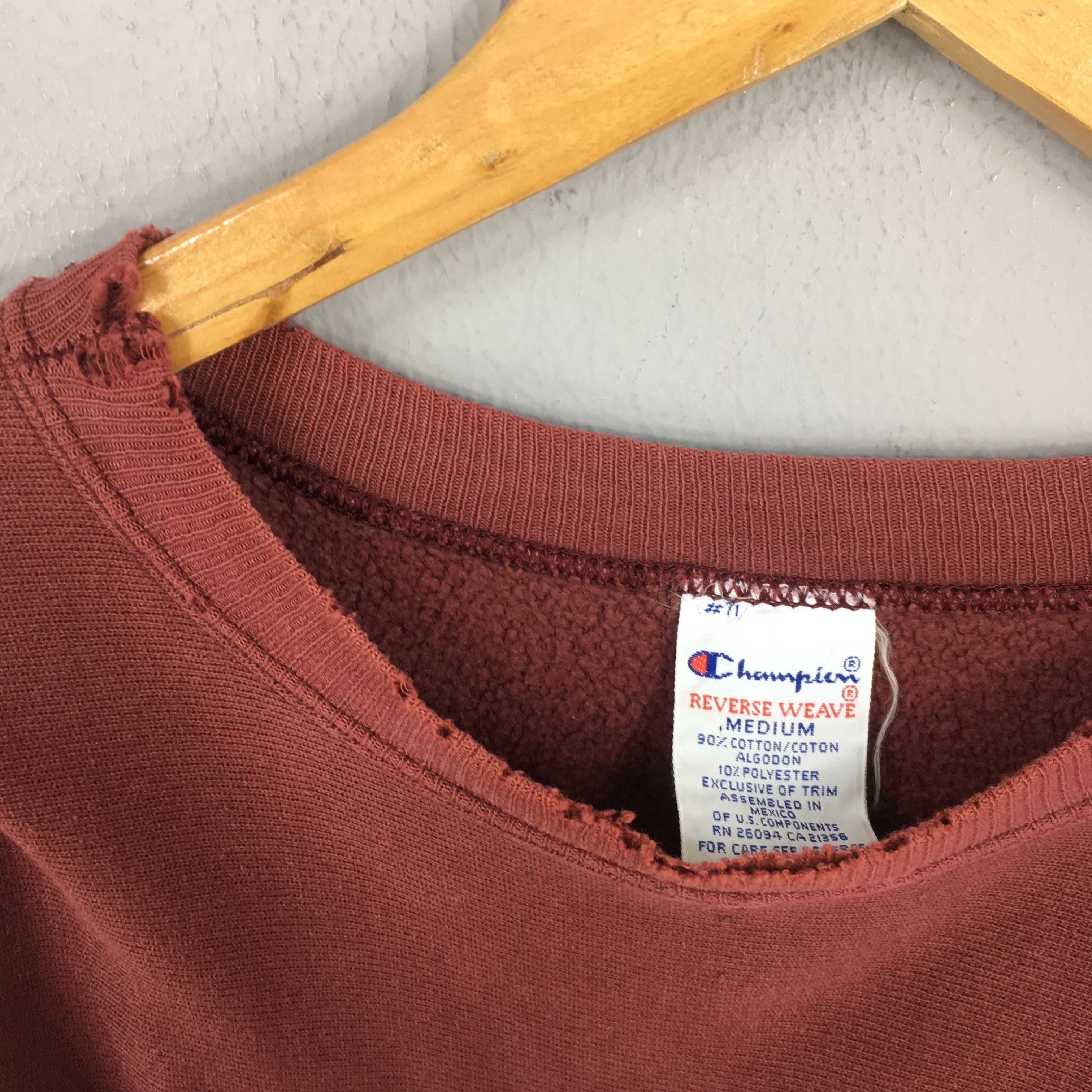 Champion × Vintage Vintage 1980s Champion Reverse Weave Red Sweatshirt Medium Size US M / EU 48-50 / 2 - 7 Thumbnail