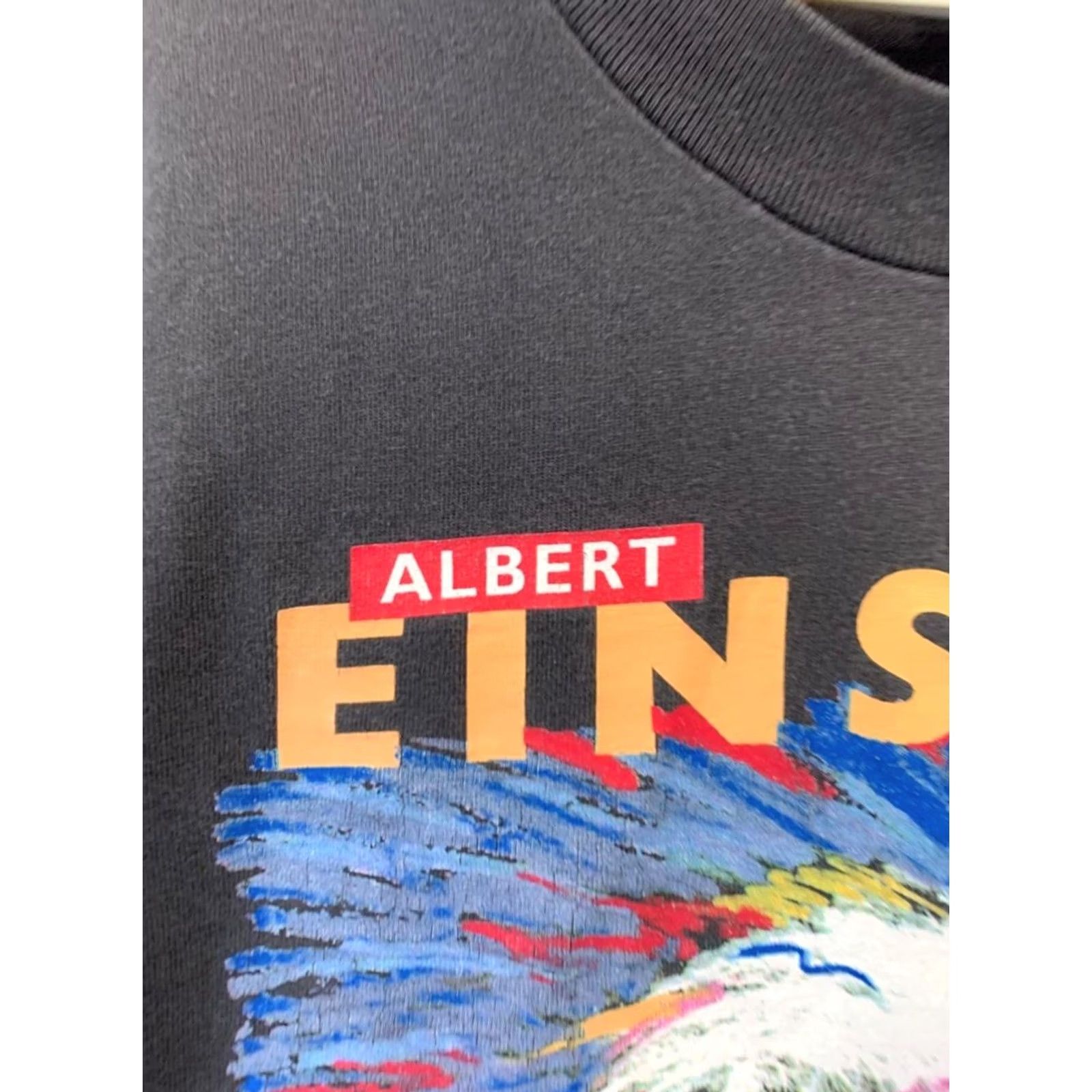 Hanes VINTAGE Albert Einstein Great Spirits Quote T-Shirt Hanes XL Blue Mens 90s Shirt Size US XL / EU 56 / 4 - 7 Thumbnail