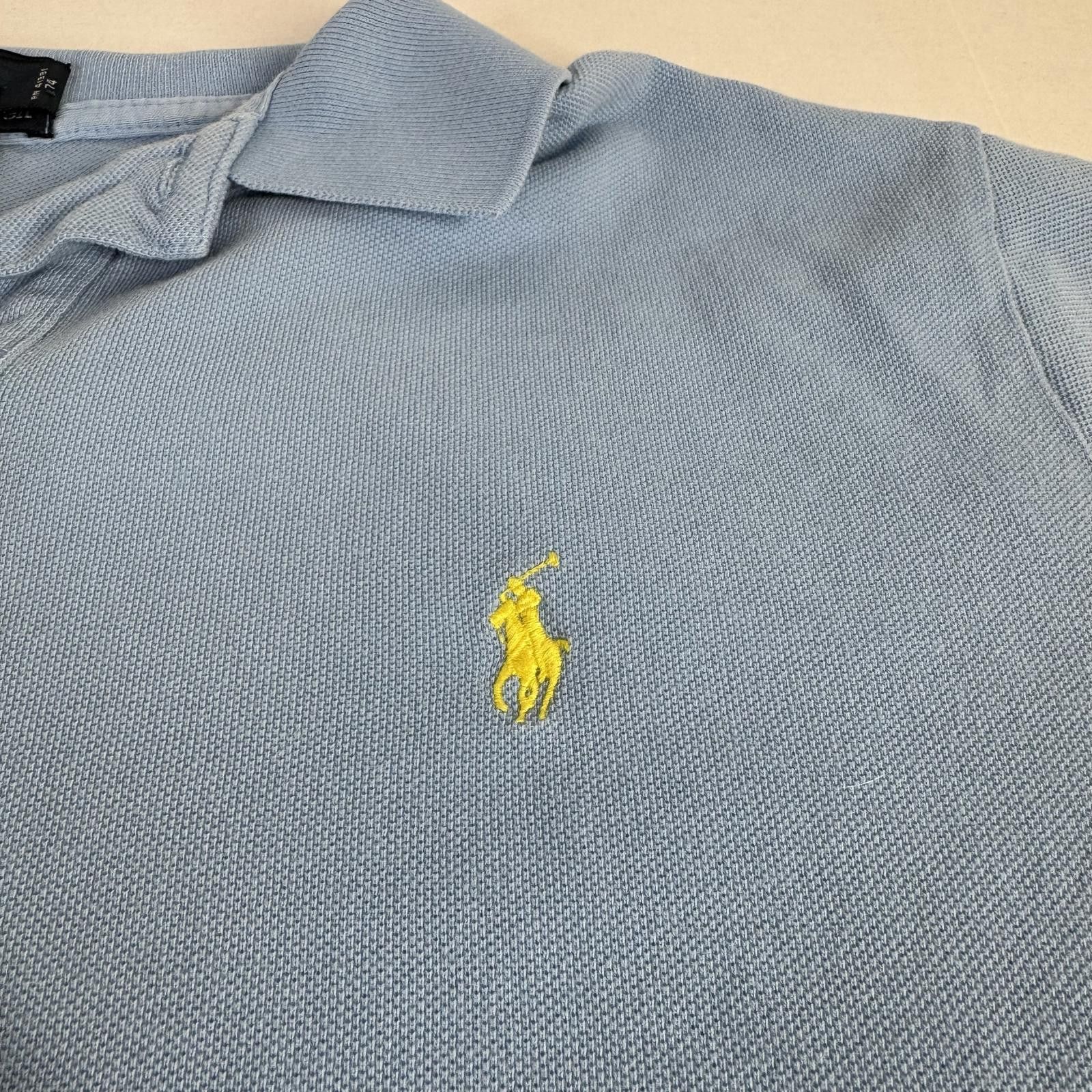 Polo Ralph Lauren Custom Fit Ralph Lauren Light Blue Polo Yellow Horse Size XL Size US XL / EU 56 / 4 - 4 Thumbnail