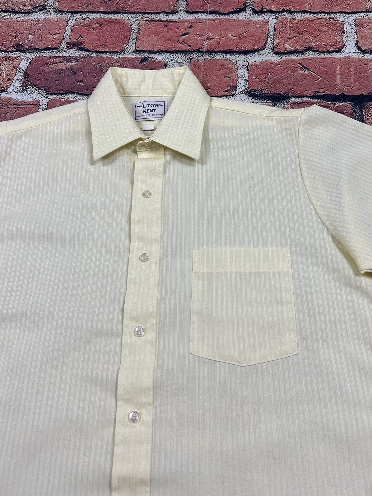 Arrow Vintage Arrow Kent Shirt Yellow Rockabilly 60s 70s USA Size US L / EU 52-54 / 3 - 5 Thumbnail