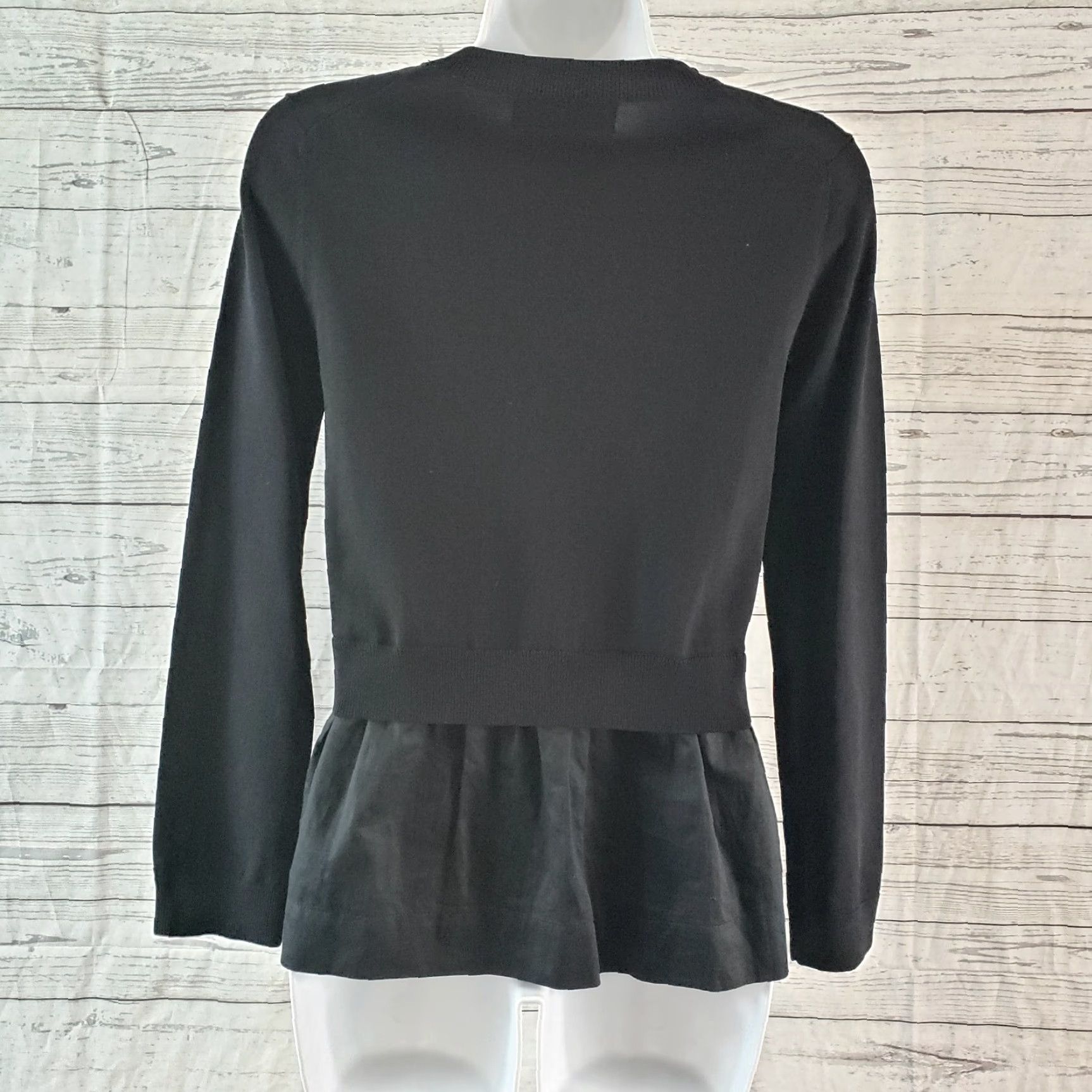 Vintage Cable Melbourne Womens Knit Top XS Black Long Sleeve Blouse Knit Casual Womens XS Black Size XS / US 0-2 / IT 36-38 - 3 Thumbnail