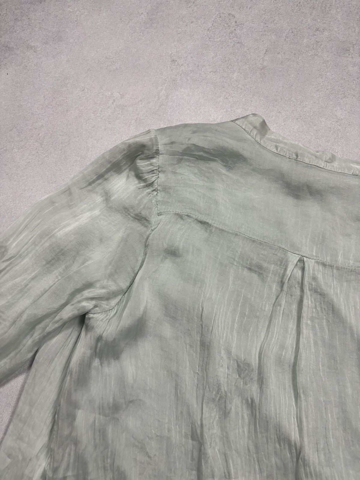 Other La Fée Maraboutée Italian Silk Sheer Blouse Sage Green 40 Size M / US 6-8 / IT 42-44 - 20 Thumbnail