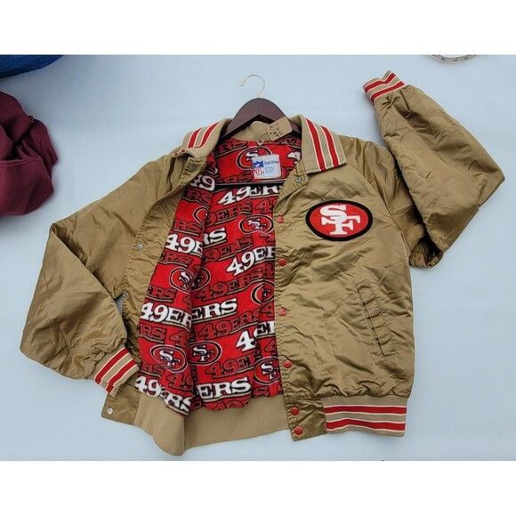 NFL × Vintage Vintage San Francisco 49ers Satin Varsity Jacket Stahl Urban Size US M / EU 48-50 / 2 - 4 Thumbnail