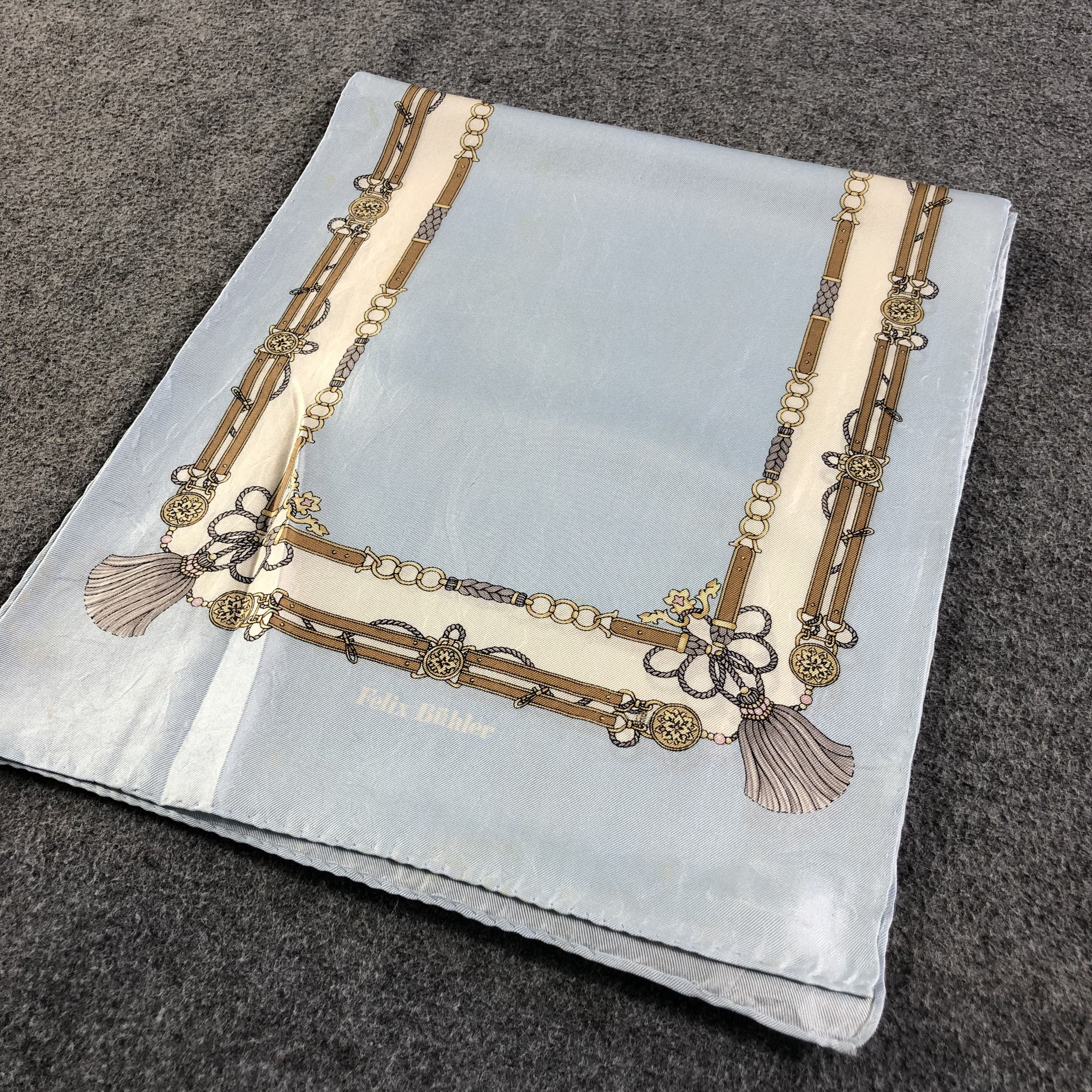 Japanese Brand Vintage Felix Buhler Silk Stole Silk Scarf M567 Size ONE SIZE - 3 Thumbnail