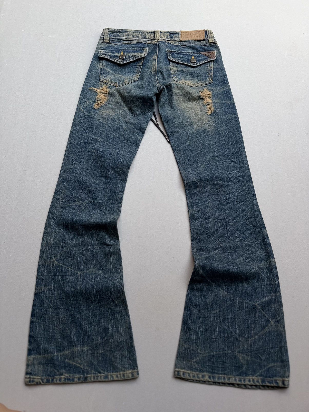Japanese Brand Oririn lace up flare jeans Size US 26 / EU 42 - 3 Thumbnail