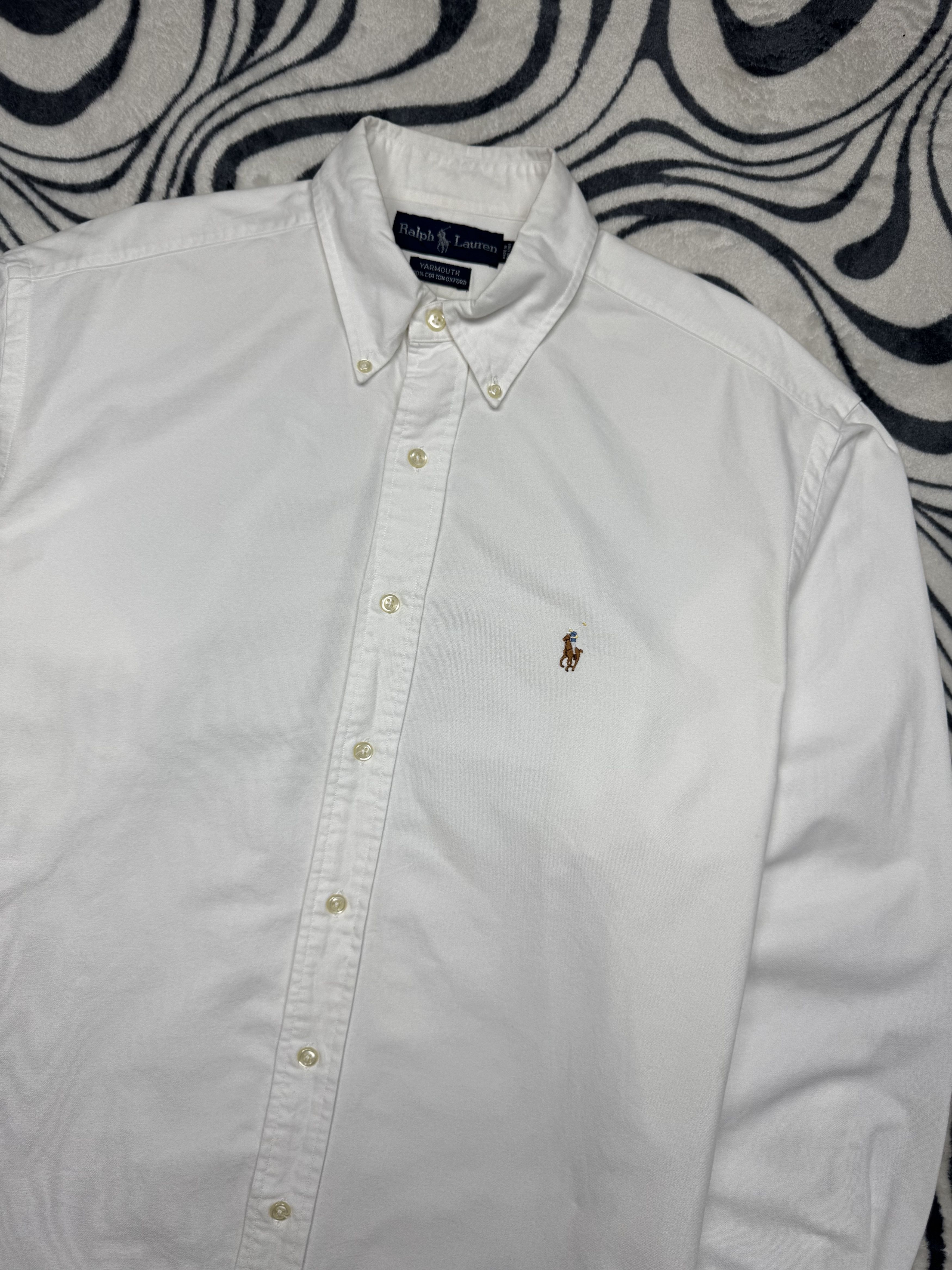 Polo Ralph Lauren Polo Ralph Lauren Vintage Mens Long Sleeve White Shirt Size US XL / EU 56 / 4 - 2 Thumbnail
