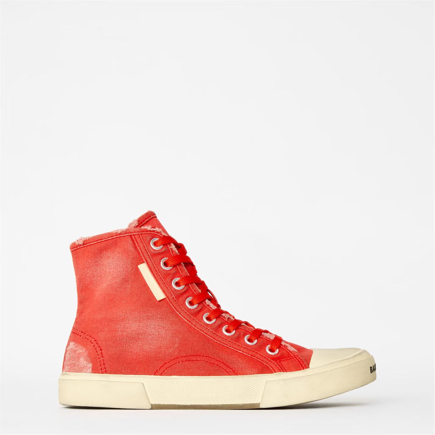 Balenciaga o1g2r1mq0226 Paris High-Top Sneakers In Red/Ivory Size US 8 / EU 41 - 1 Thumbnail