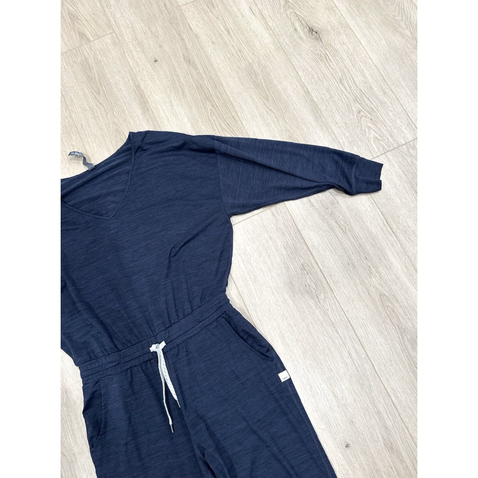 Vuori Vuori Lux Long-Sleeve Romper in Midnight Heather Blue Jumpsuit S Blue Women One-Piece Regular Size S Mens? No gender specified Size 28" / US 6 / IT 42 - 3 Thumbnail