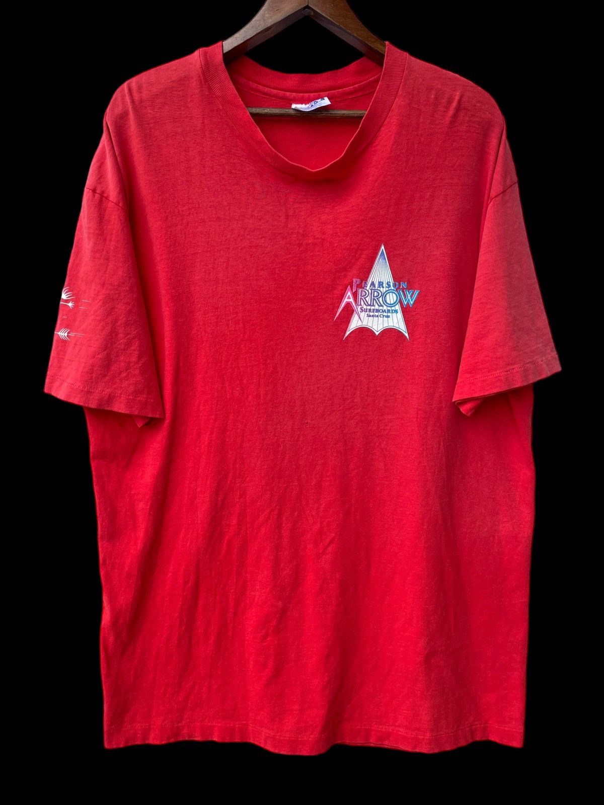 Santa Cruz Skateboards × Shorty's Skateboards Vintage 80’s Pearson Arrow Surfboard Santa Cruz T-shirt Size US XL / EU 56 / 4 - 4 Thumbnail