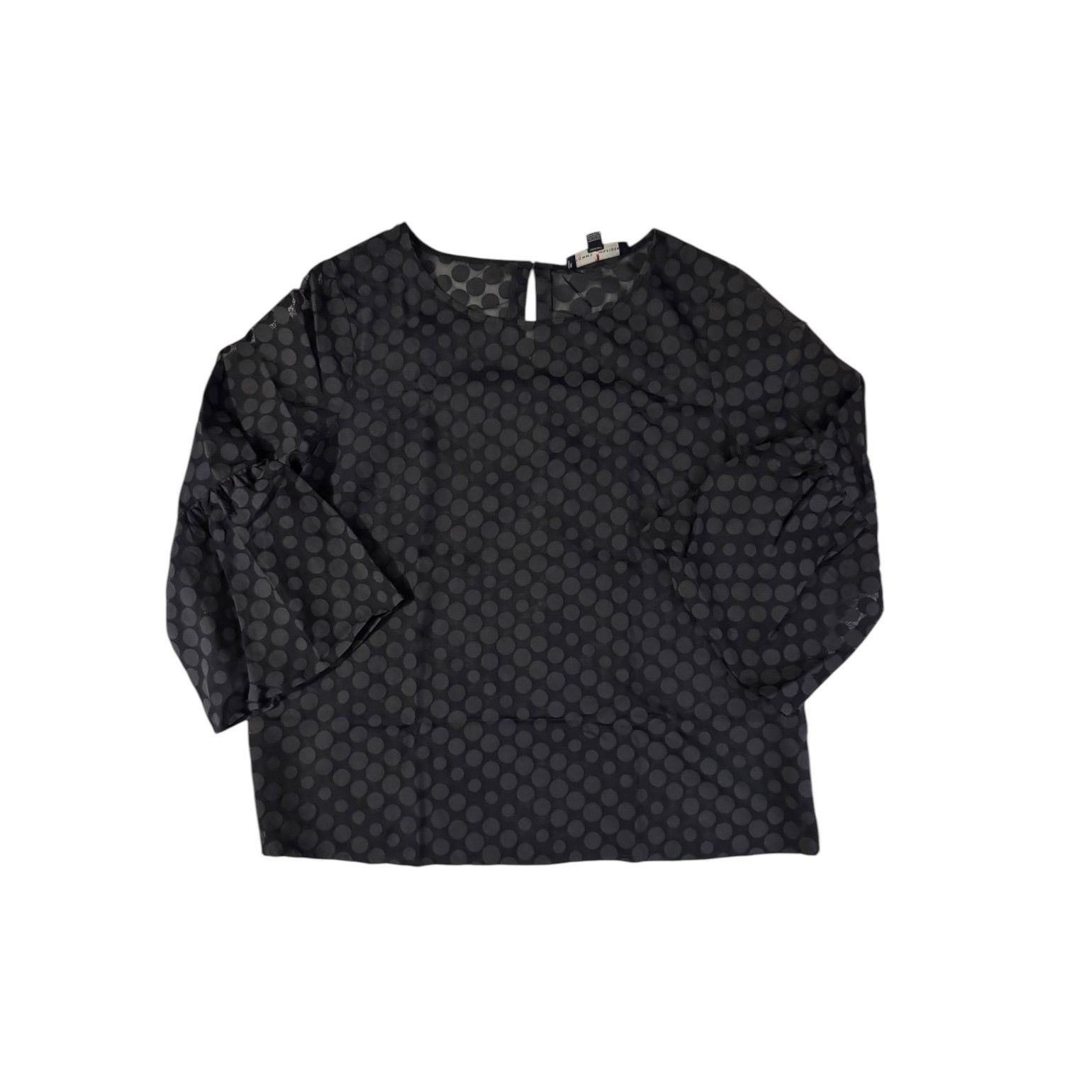 Tommy Hilfiger Tommy Hilfiger Navy Blue Sheer Top Covered in Dots – Medium Size M / US 6-8 / IT 42-44 - 1 Thumbnail