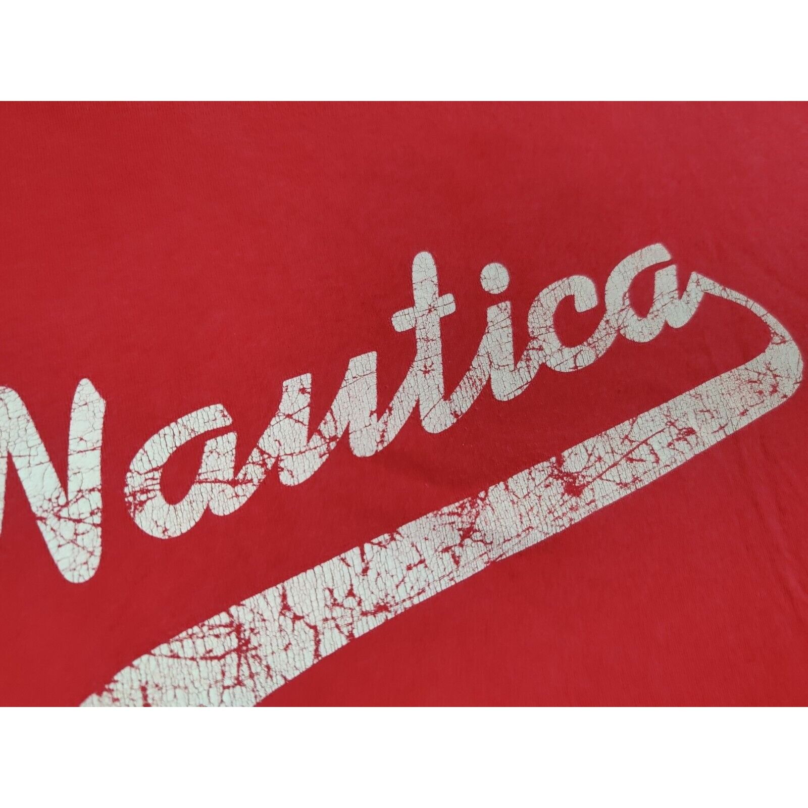 Nautica Nautica Shirt Adult Mens Large Red White Spell Out Size US XL / EU 56 / 4 - 2 Thumbnail