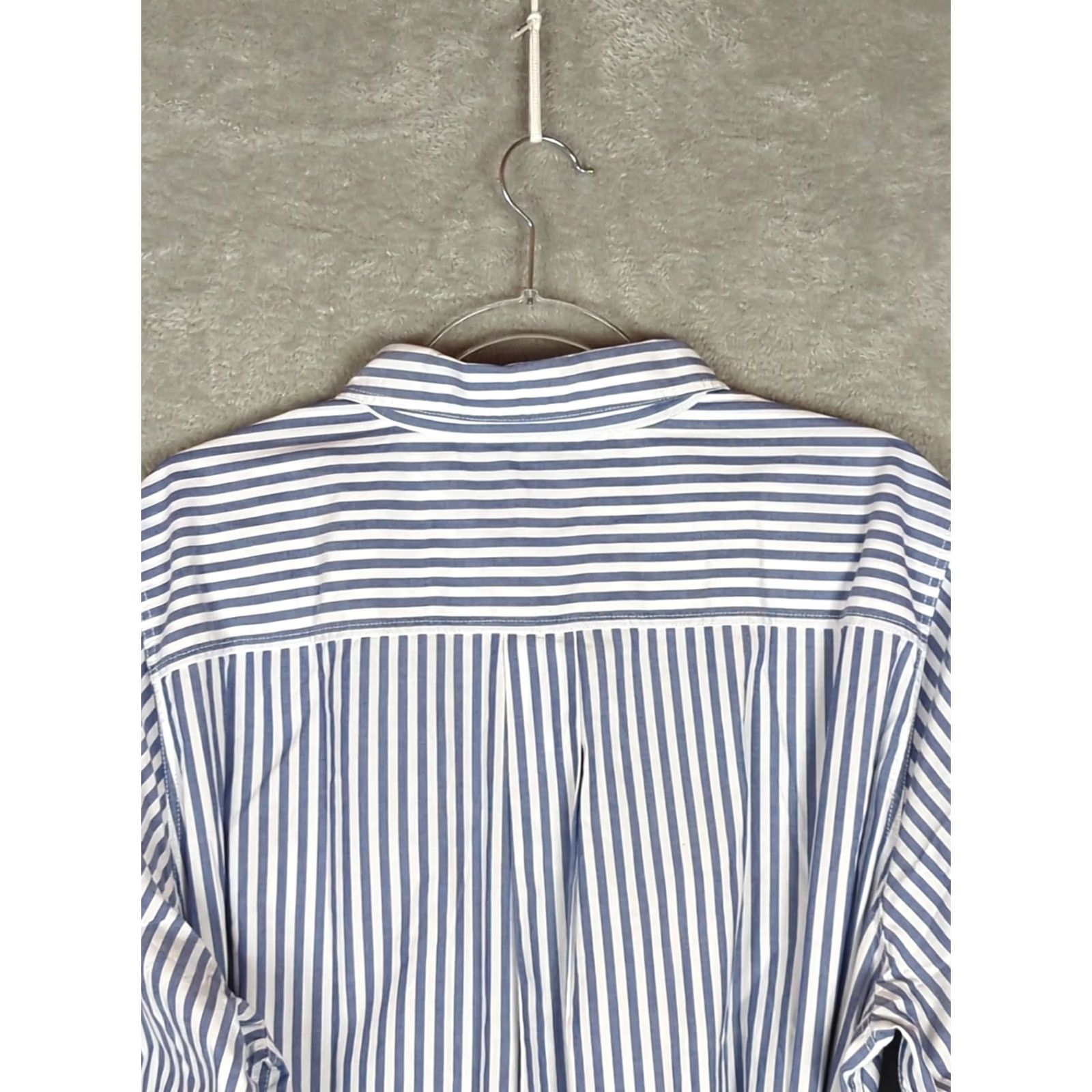 Lands' End Lands' End Shirt Dress 1X Blue Ombre Button Front Collared Long Sleeve Knee Length Plus Size Womens Vintage No N/A Size XL / US 12-14 / IT 48-50 - 4 Thumbnail