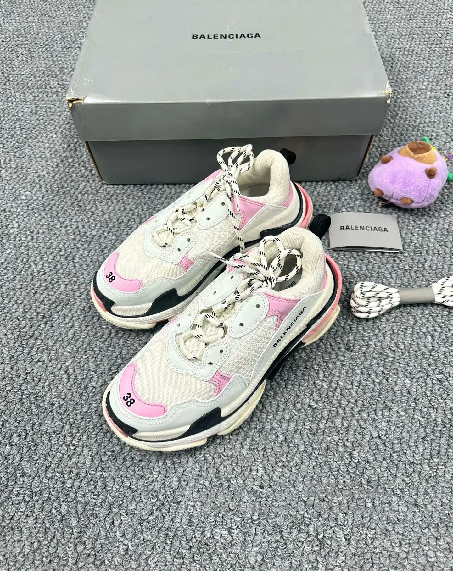 Balenciaga Balenciaga Beige Triples Dad Shoes| Size US 5.5 / EU 38 - 2 Thumbnail