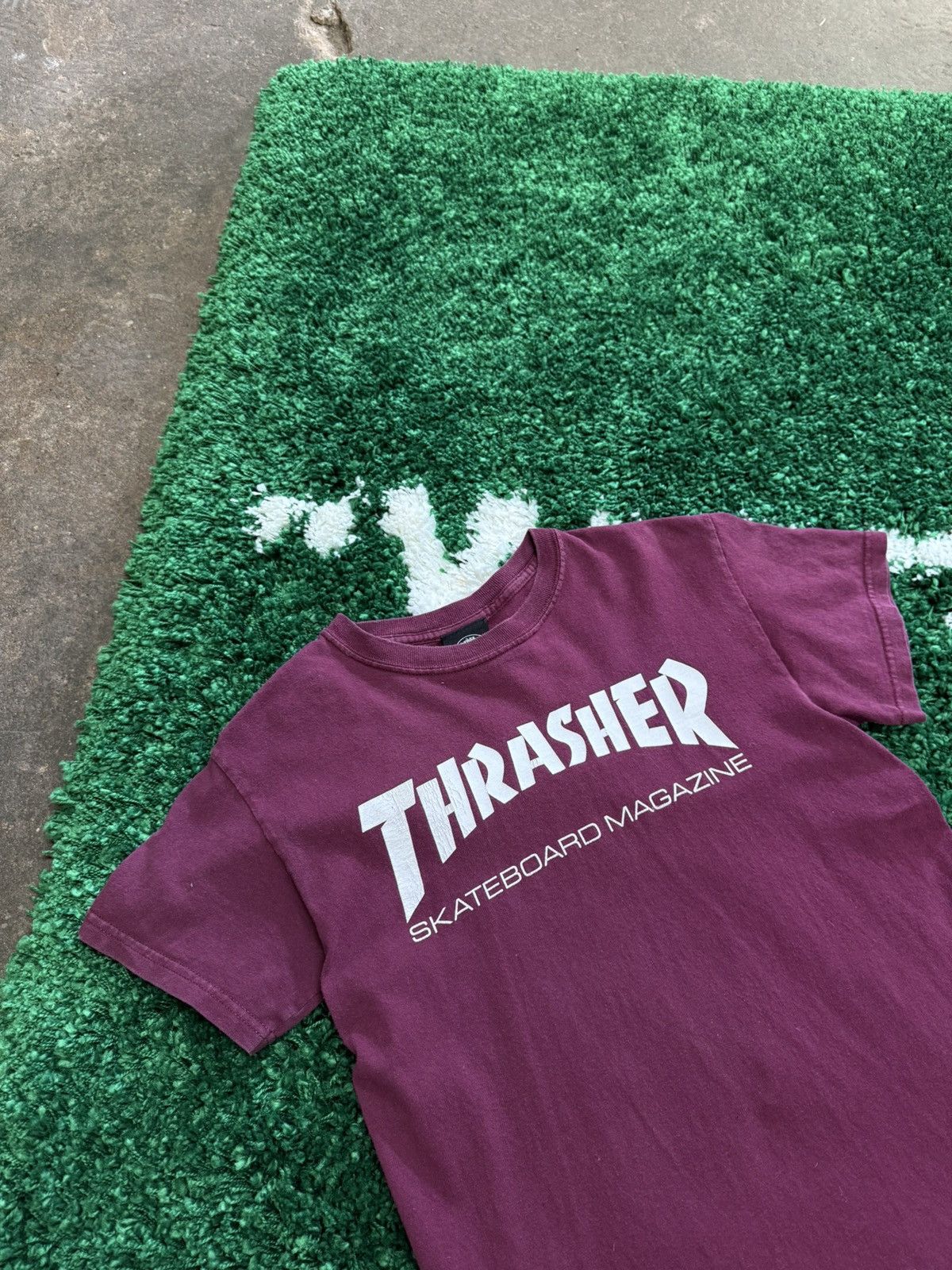 Thrasher Thrasher Classic Burgundy Logo Tee Small S Size US S / EU 44-46 / 1 - 2 Thumbnail