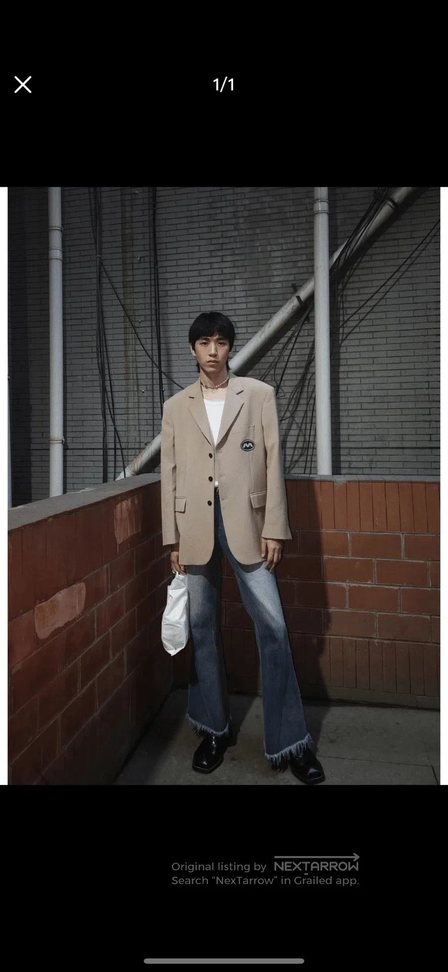 WE11DONE Welldone Logo Casual Blazer. Size S / US 4 / IT 40 - 6 Thumbnail