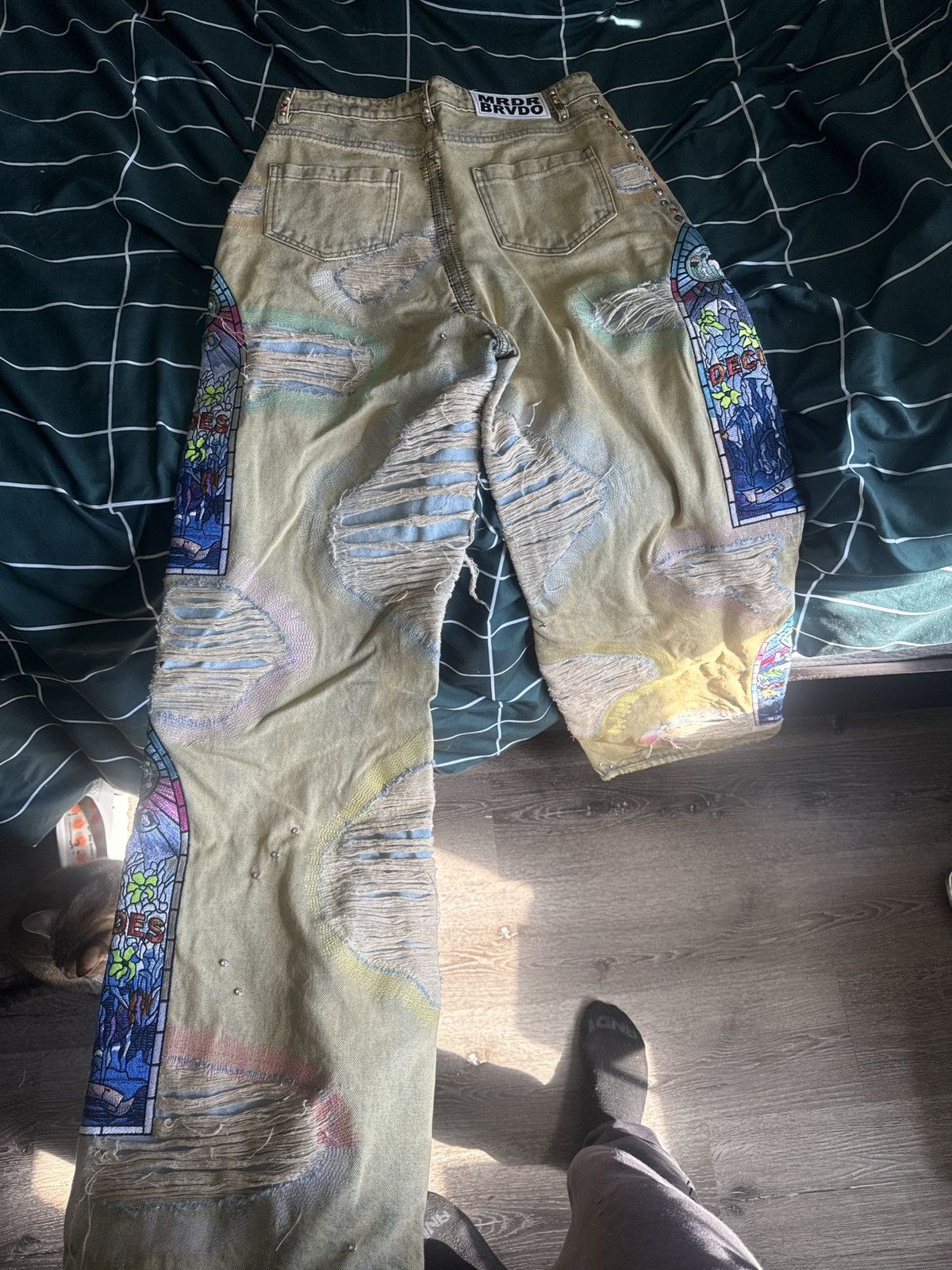 Who Decides War Who Decides War Studded Distressed Jeans multi Size US 29 - 3 Thumbnail