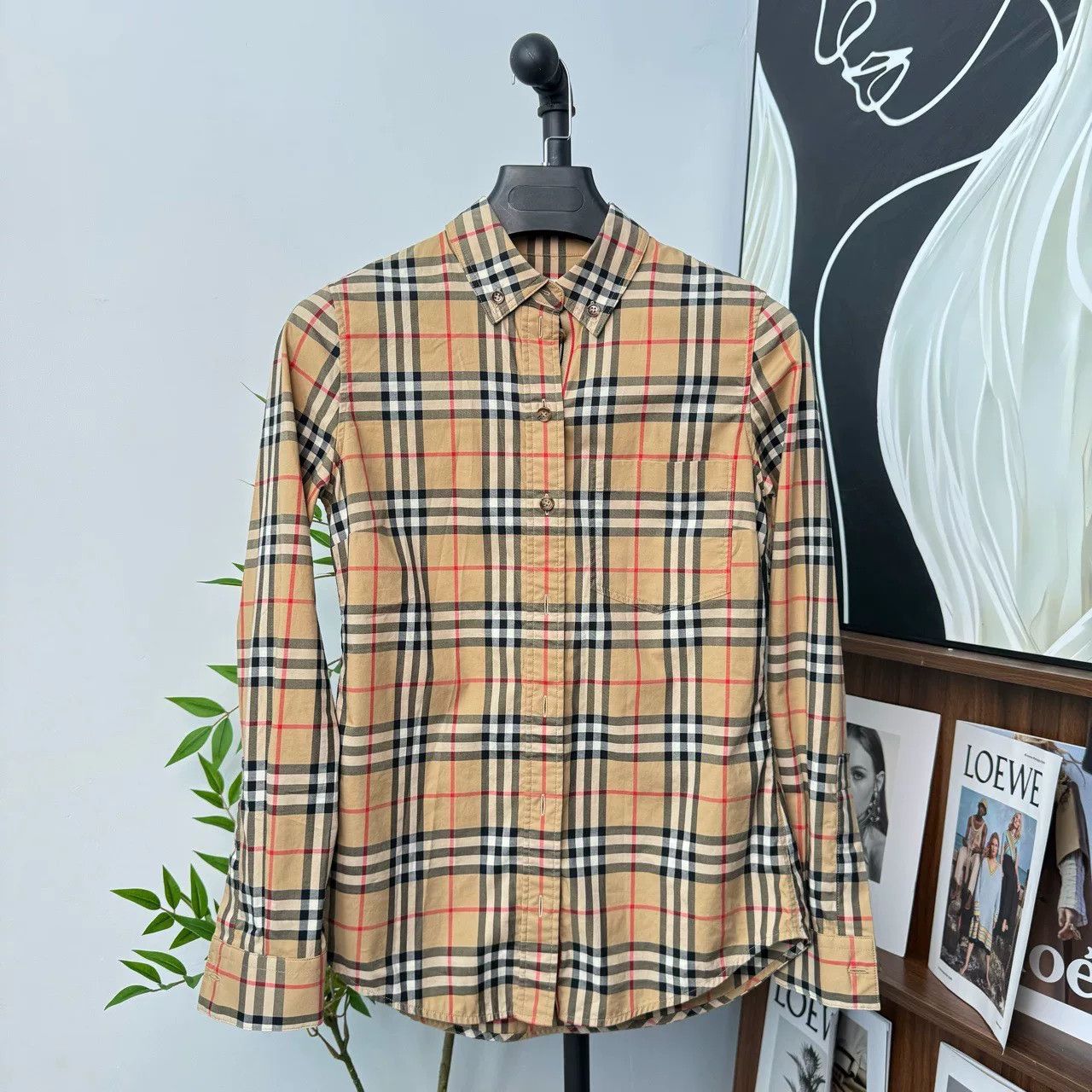 Burberry Burberry Classic Check Stretch Cotton Shirt Women Size M / US 6-8 / IT 42-44 - 1 Thumbnail