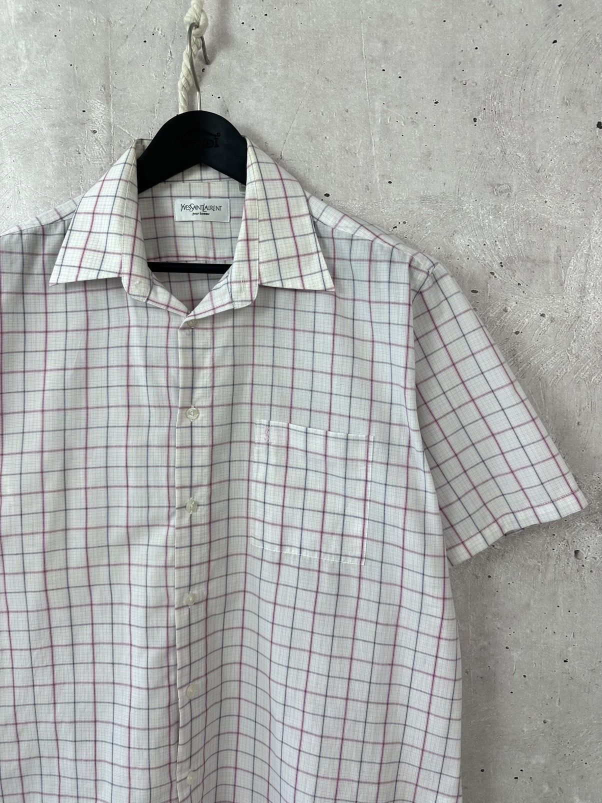 Yves Saint Laurent YSL Vintage YvesSaintLaurent Check Short Sleeve Shirt Size US L / EU 52-54 / 3 - 2 Thumbnail