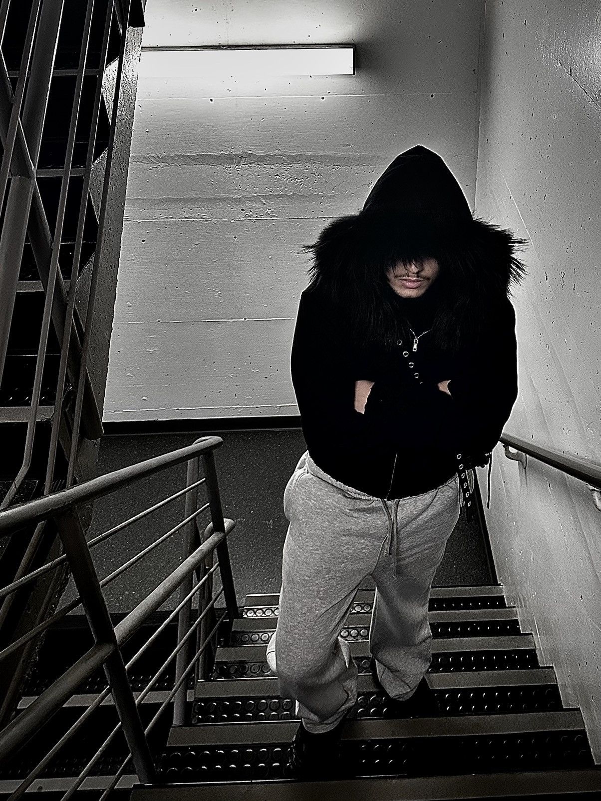If Six Was Nine Nostra Studios black fur hoodie Size US L / EU 52-54 / 3 - 3 Thumbnail