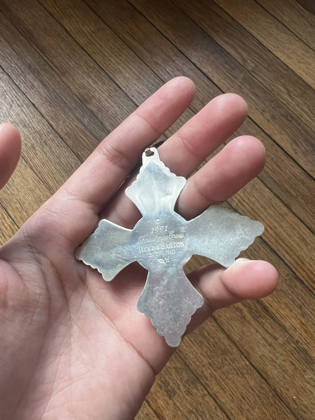 Vintage Vintage 1991 Sterling Silver cross necklace Size ONE SIZE - 3 Thumbnail