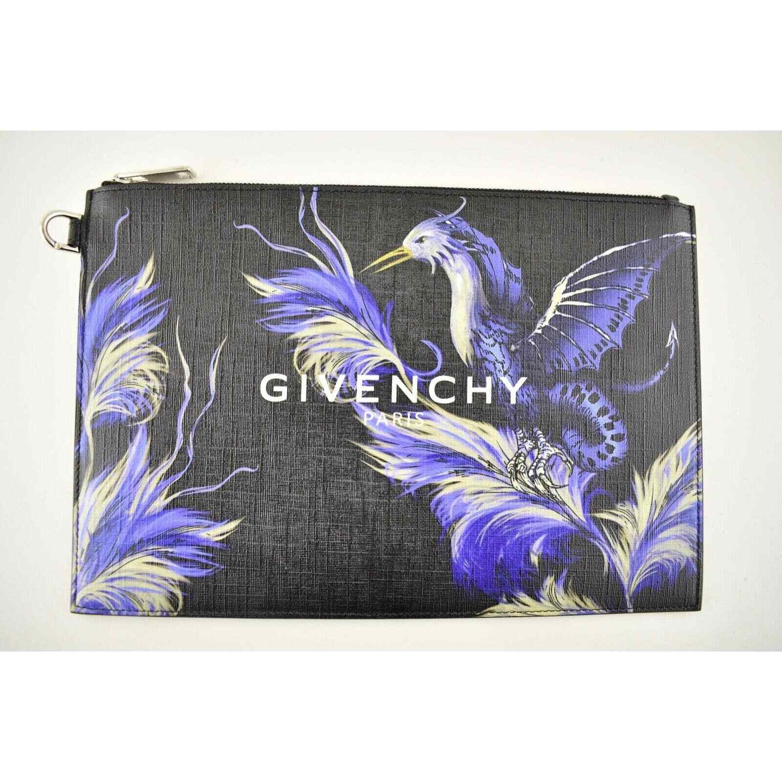 Givenchy Givenchy Paris Printed Phoenix Bird Zip Pouch Clutch Bag Size ONE SIZE - 2 Thumbnail