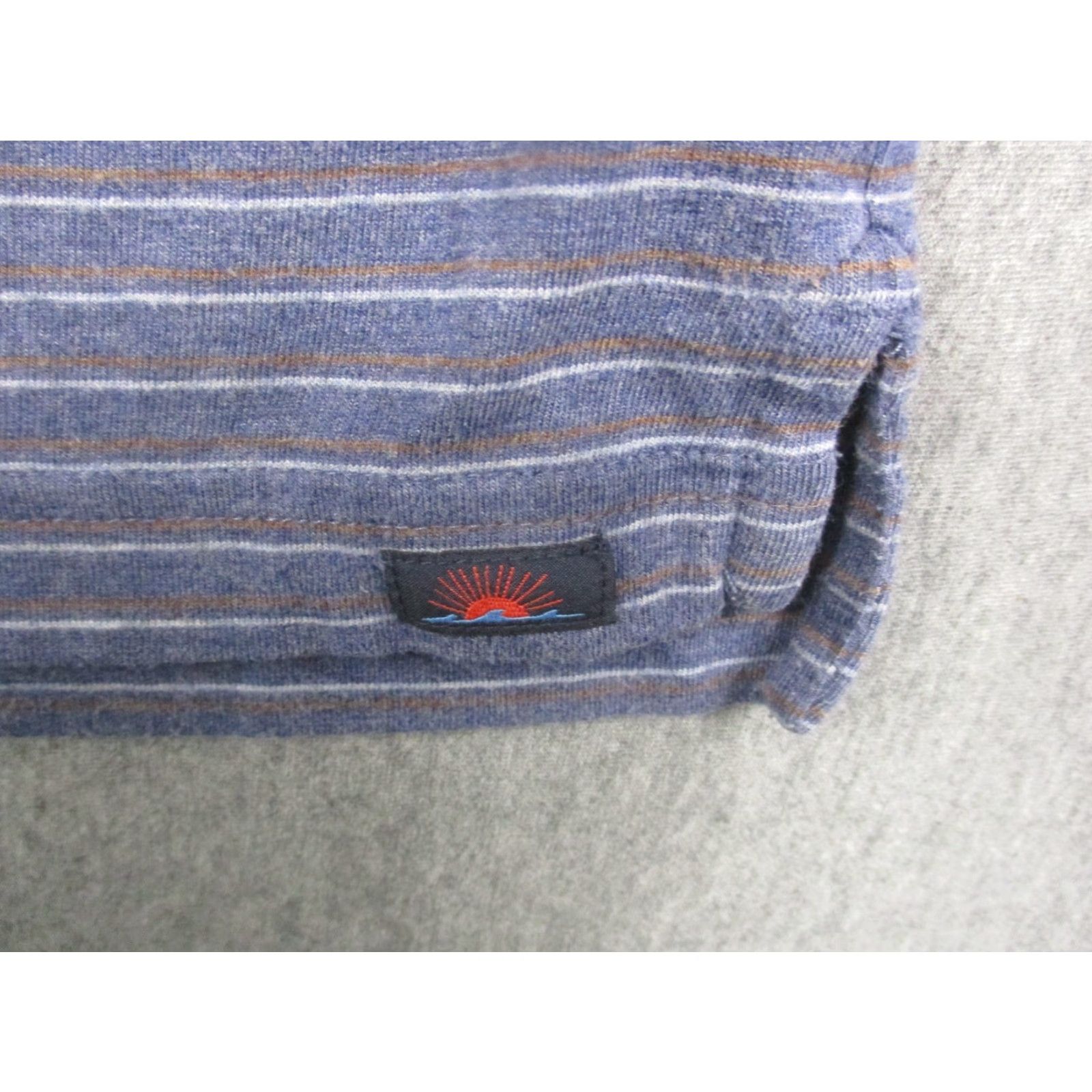 Faherty Faherty Shirt Mens XL Blue Stripe Long Sleeve Polo Pima Modal Blend Polo Shirt Blue Stripe XL Mens Size US XL / EU 56 / 4 - 5 Thumbnail