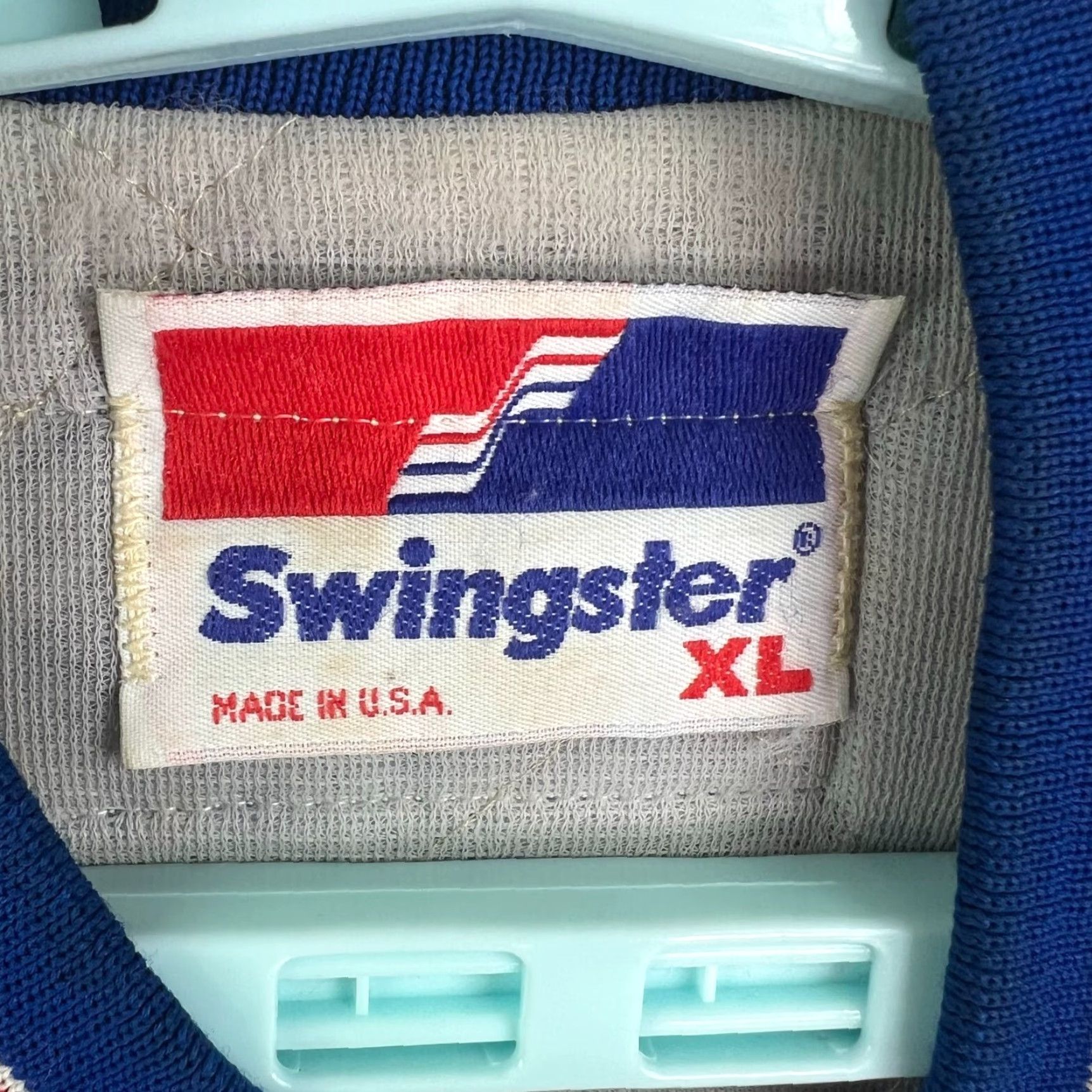 Vintage VINTAGE Swingster USA Jacket Bomber Jacket Men XL Blue Satin US Olympics 90s Theme Sportswear Size US XL / EU 56 / 4 - 6 Thumbnail