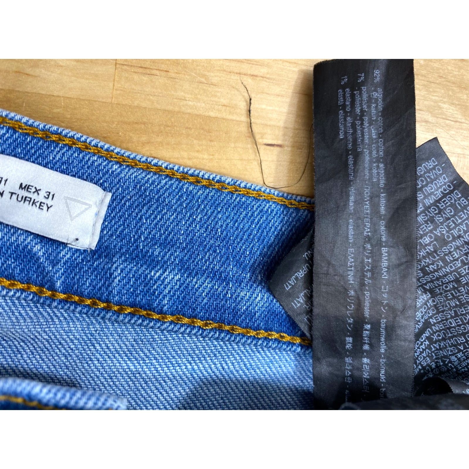 Zara Zara Jeans Women's Size 31 Light Wash Blue Denim 5-Pocket Relaxed Regular Belt Loops Vintage No Size 24" / US 00 / IT 34 - 5 Thumbnail