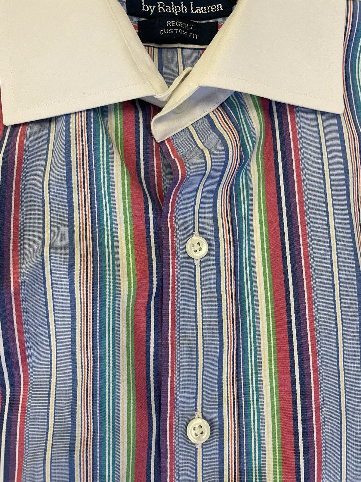 Polo Ralph Lauren × Vintage Bold Rainbow Stripe Contrast Collar Shirt Size US L / EU 52-54 / 3 - 3 Thumbnail