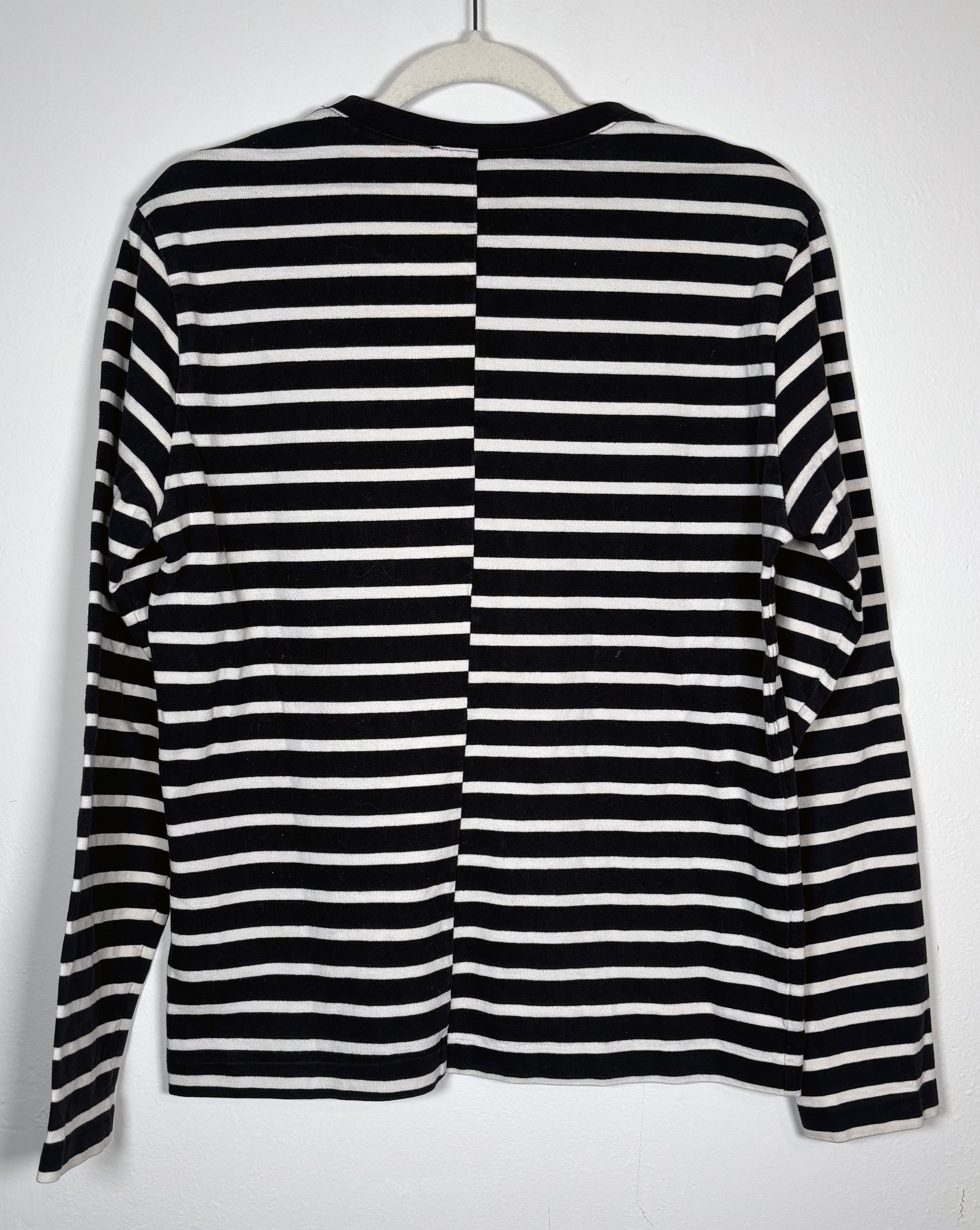 Y-3 Black and White Striped Long Sleeve Shirt 2008 Size US S / EU 44-46 / 1 - 2 Thumbnail