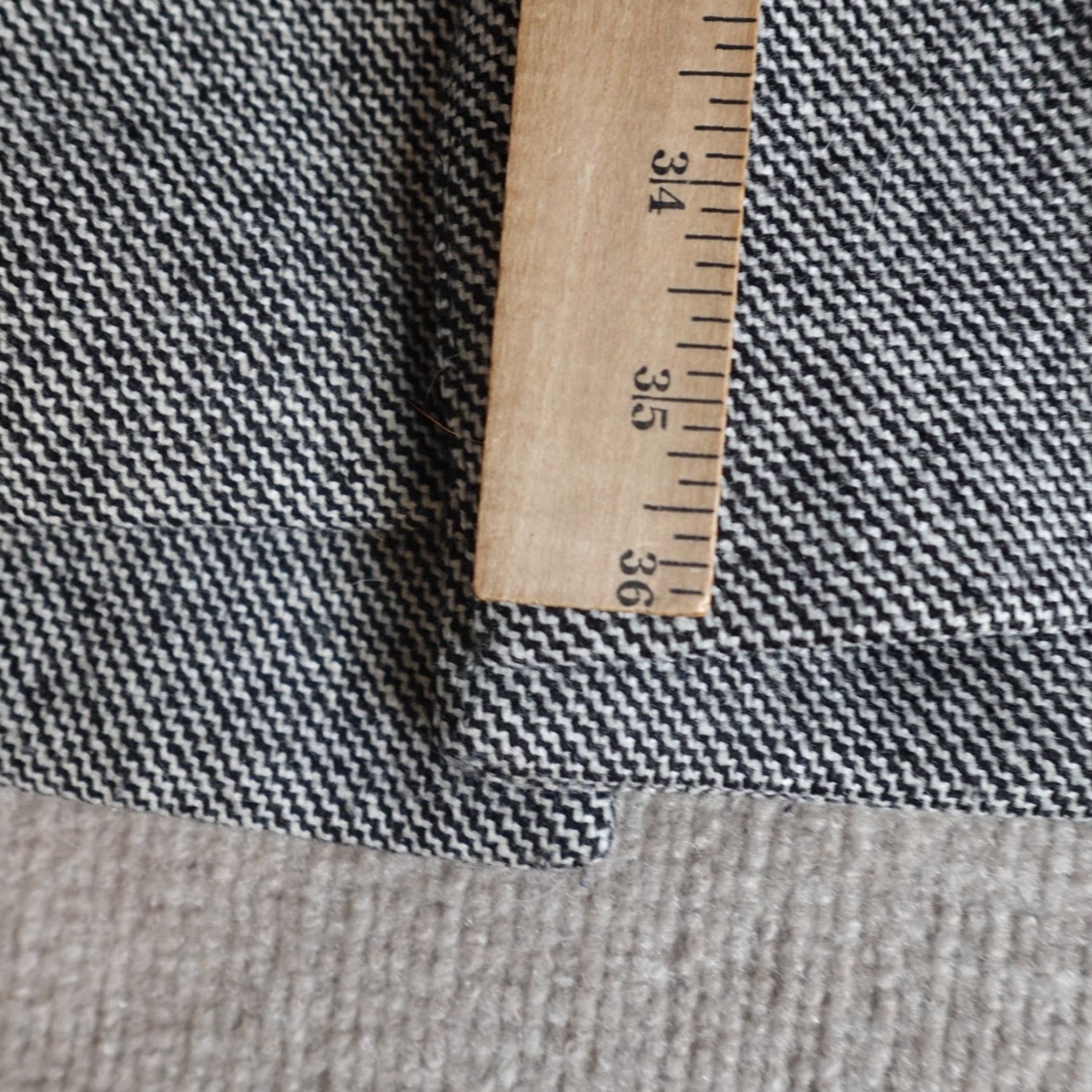 Theory Theory Mens Coat Regular L Gray Wool Blend Topcoat Hidden Placket Button Wool Lining Geometric Winter Fall Busy Business Mens Size US L / EU 52-54 / 3 - 4 Thumbnail