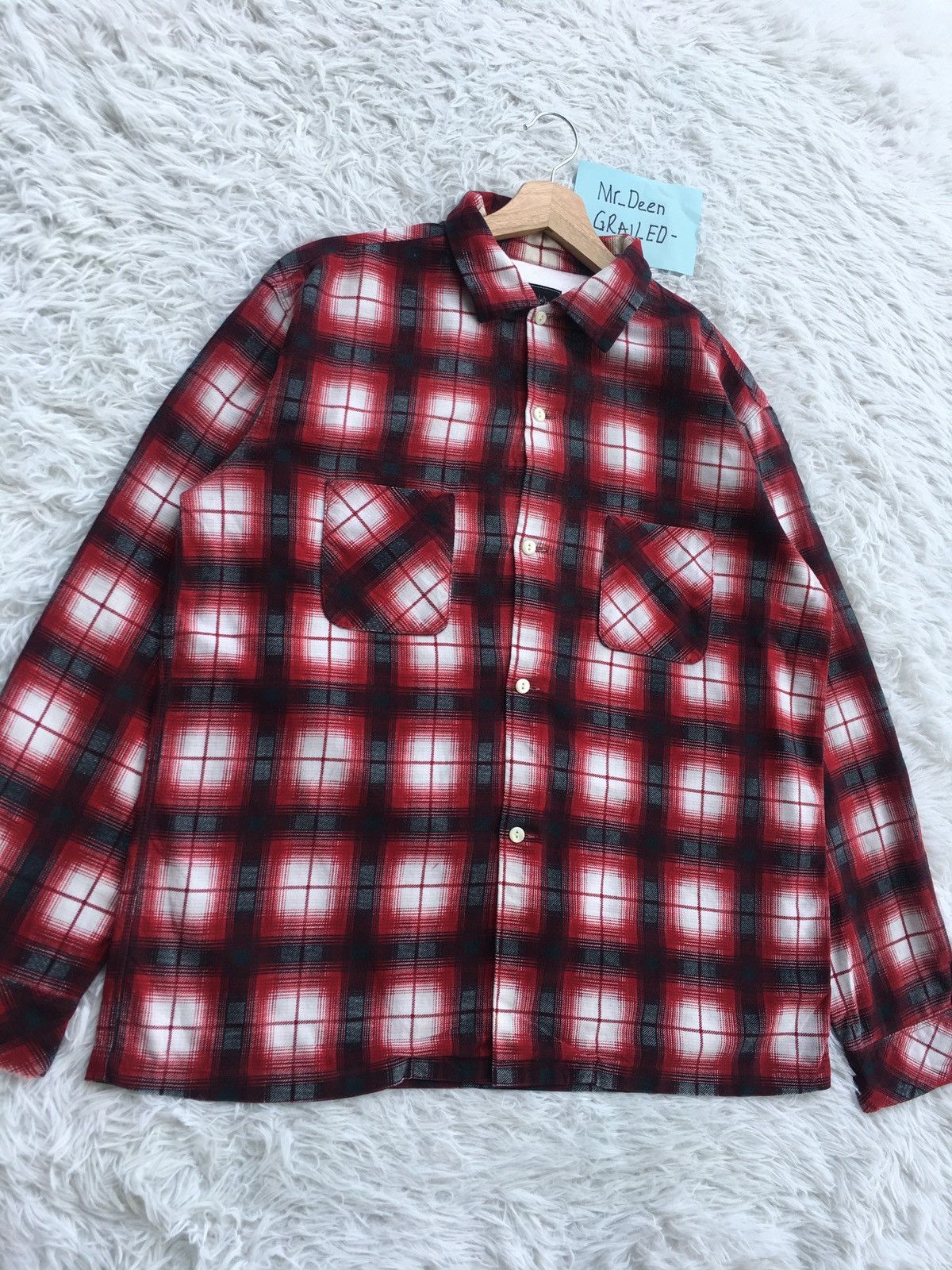 Number (N)ine Rare Number Nine Checkered Flannel Shirt Size US L / EU 52-54 / 3 - 5 Thumbnail