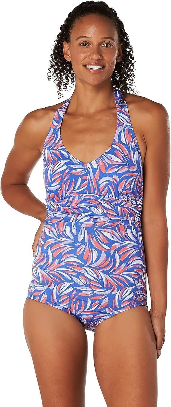 Speedo Speedo Creora Splice High Cut Swimsuit Dazzling Blue ( 10 ) Size 32" / US 10 / IT 46 - 1 Thumbnail